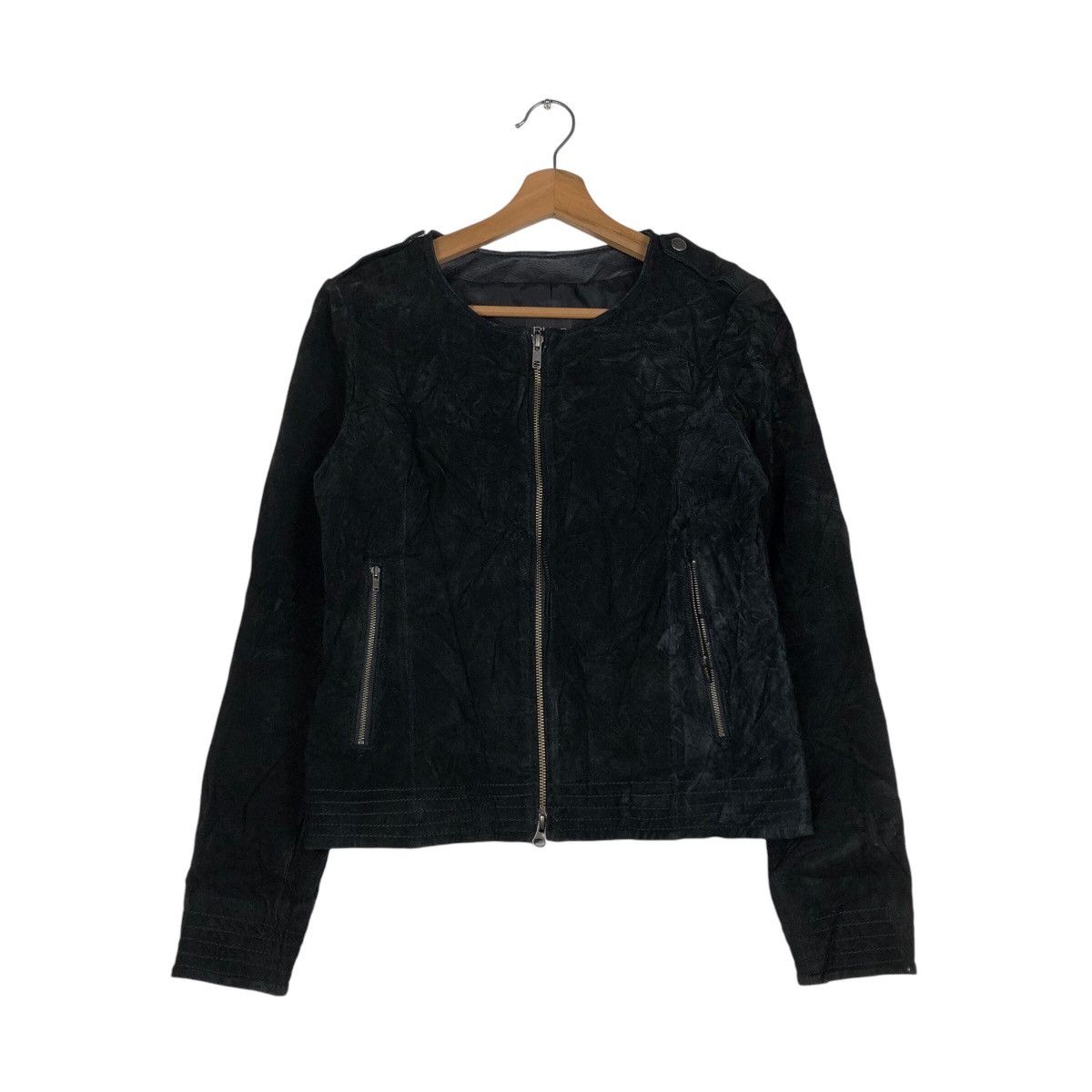Japanese Brand 📌Vintage Cropped Leather Jacket Rule Issey Miyake Size US L / EU 52-54 / 3 - 2 Thumbnail