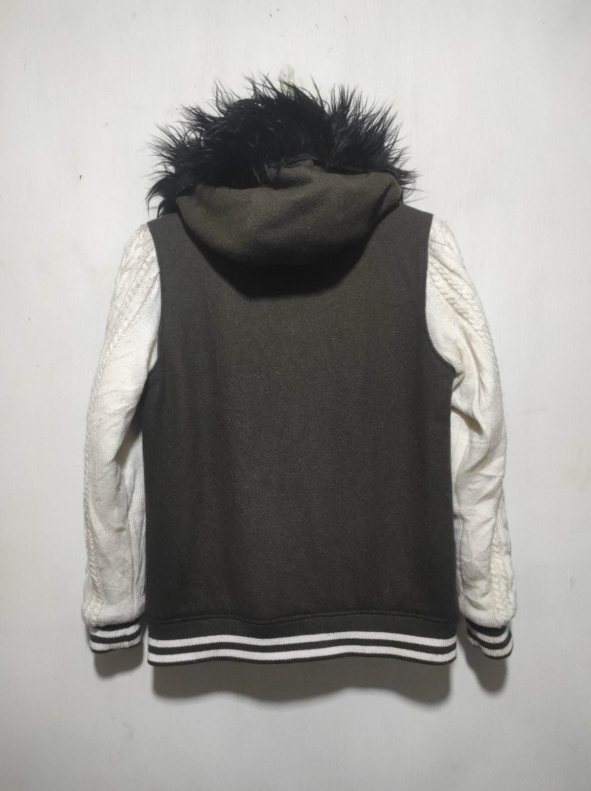 Japanese Brand Inherit wall mix knit zip fur hoodie jacket LGB style Size US M / EU 48-50 / 2 - 11 Thumbnail