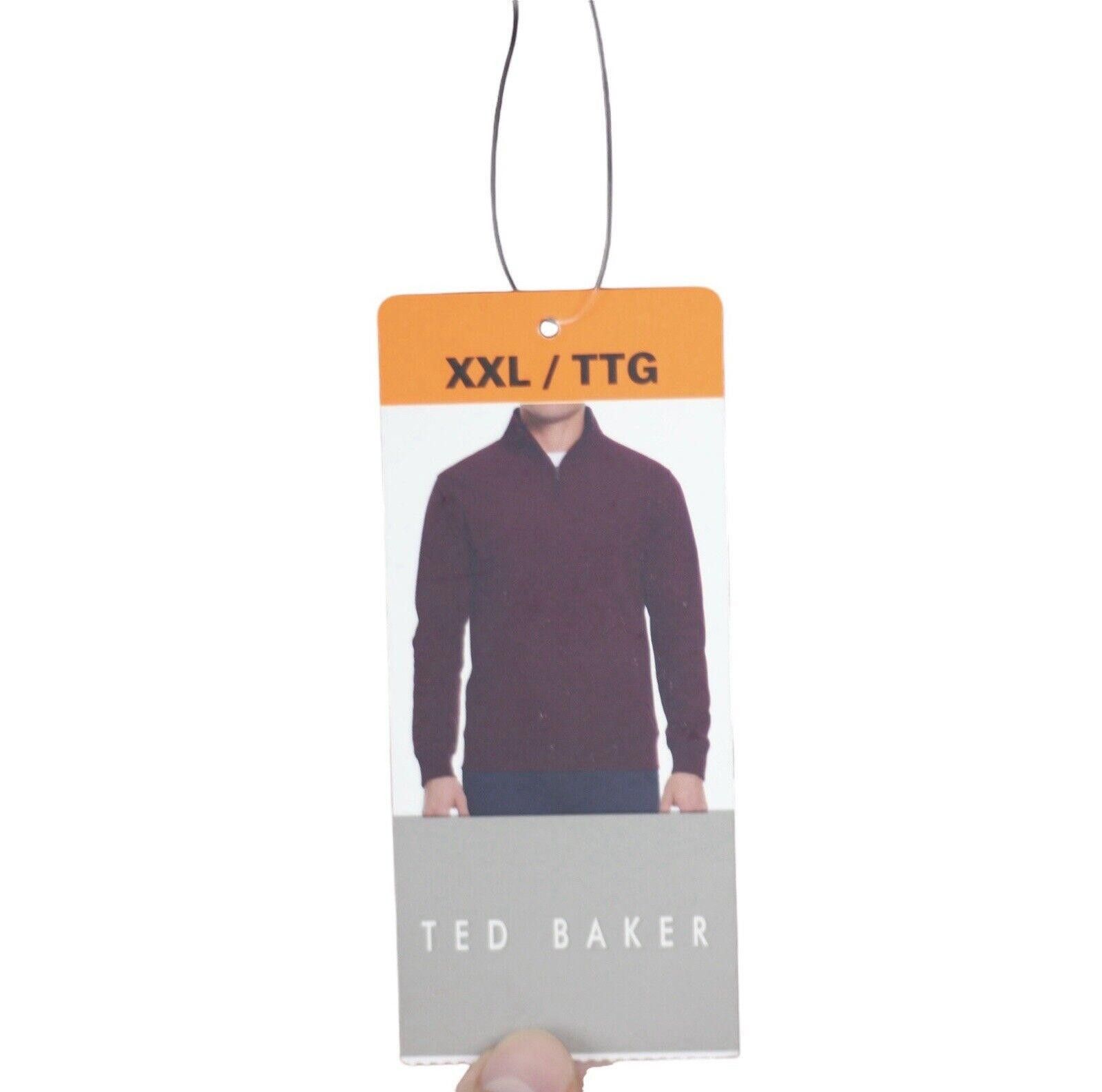 Ted Baker Ted Baker Men Sweater Quarter 1/4 Zip Pullover Red 2XL Size US XXL / EU 58 / 5 - 5 Thumbnail