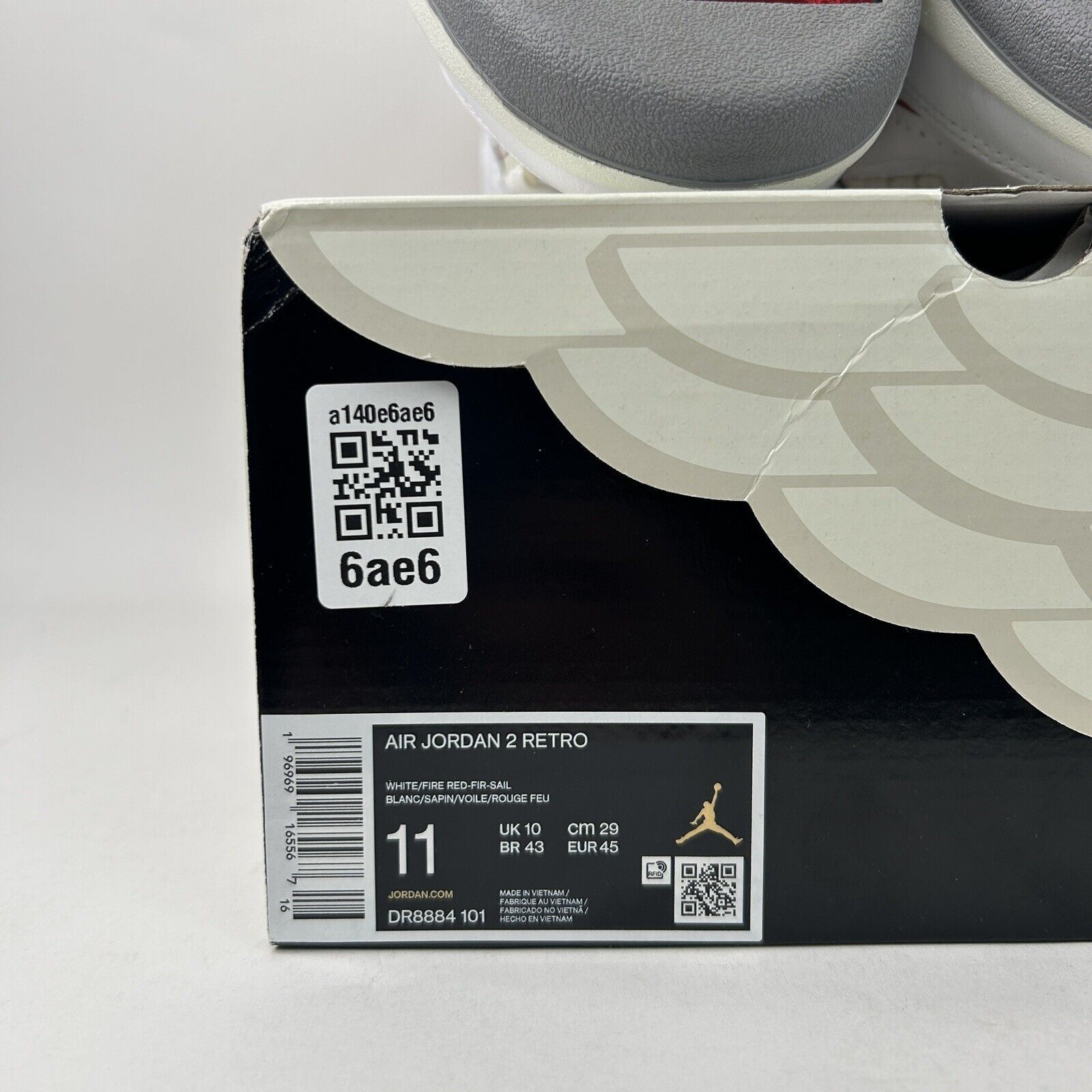 Nike Nike Air Jordan 2 Retro “Origins/White Fire Red” 2024 Size US 11 / EU 44 - 8 Thumbnail