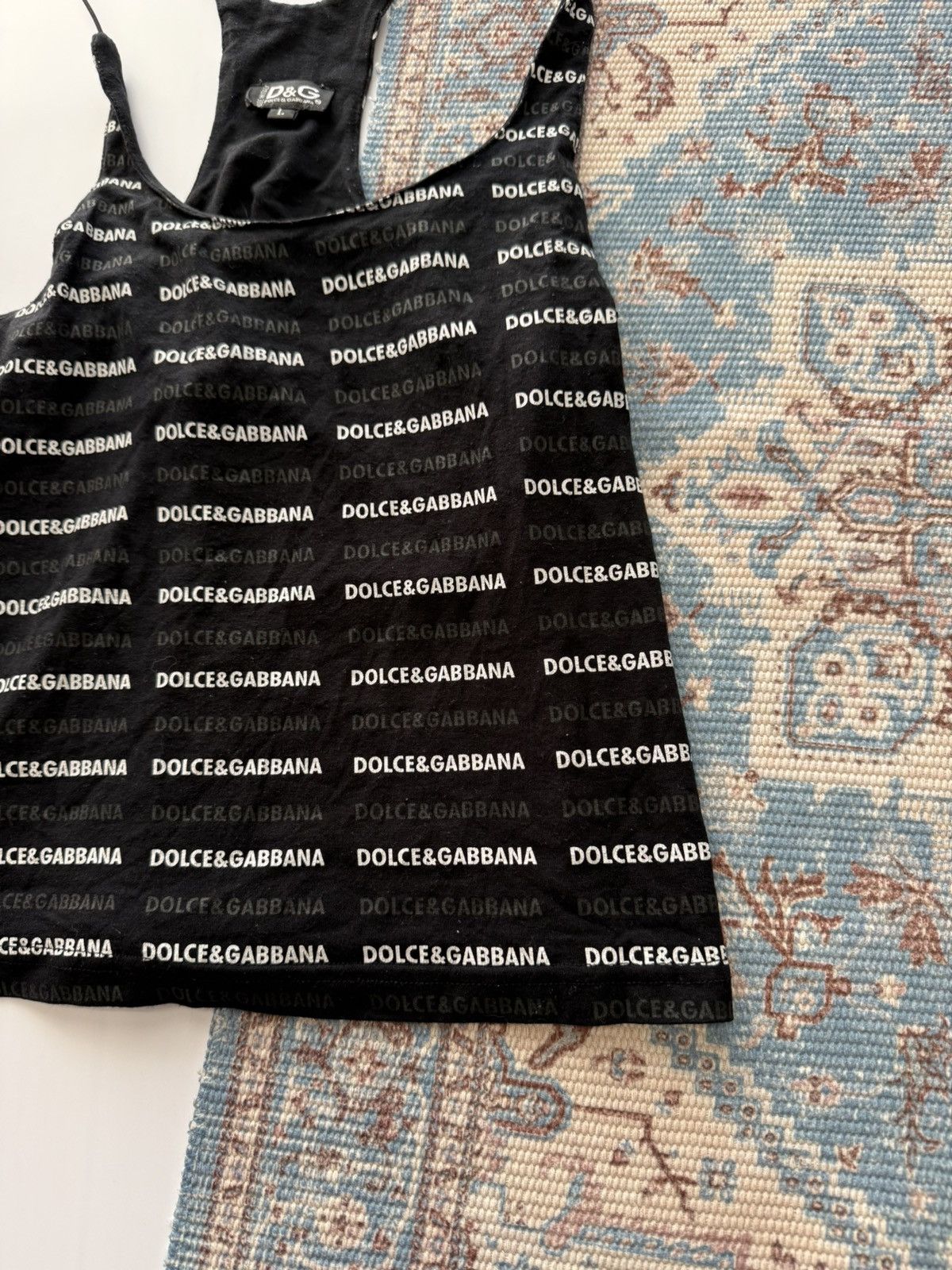 Dolce & Gabbana Vintage Dolce & Gabbana Monogram Tank Top Size L / US 10 / IT 46 - 5 Thumbnail