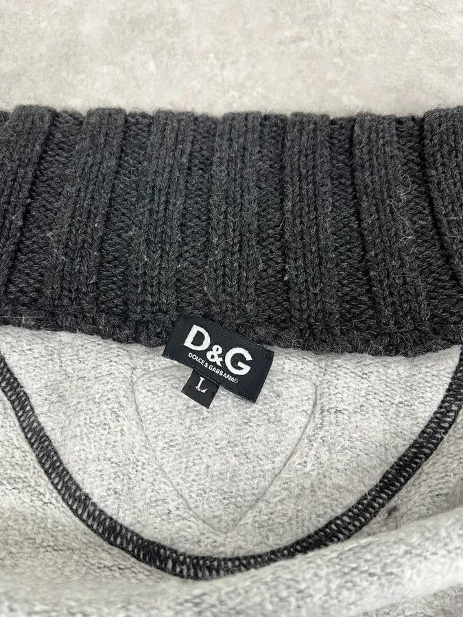 Dolce & Gabbana 2000s Dolce & Gabbana Gradient Grey Wool Zip-Up Sweater Size US M / EU 48-50 / 2 - 10 Thumbnail