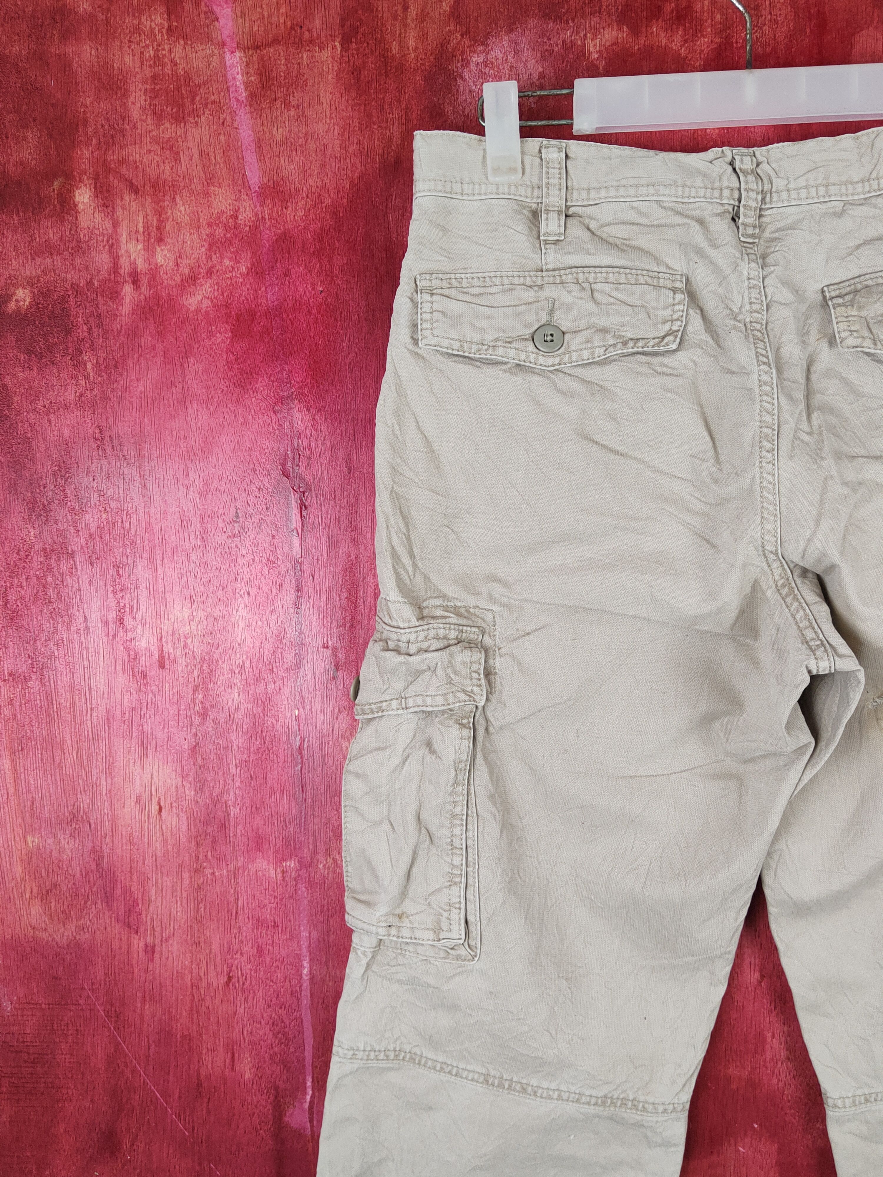 Japanese Brand Uniqlo Beige Multipocket Tactical Cargo Pants #S1341 Size US 31 - 11 Thumbnail