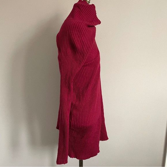 Marques'Almeida Marques Almeida Burgundy Ribbed Merino Wool Sweater - XS/S Size XS / US 0-2 / IT 36-38 - 6 Thumbnail