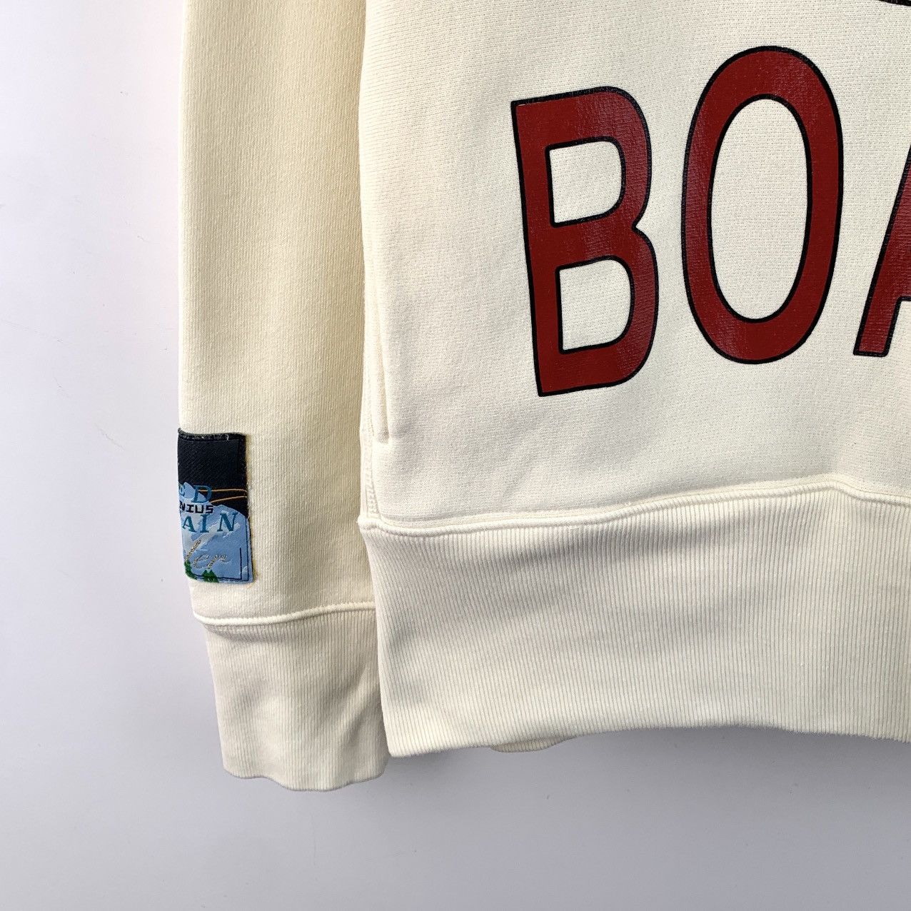 Moncler Moncler Beige Logo Emblem Cotton Hooded Sweatshirt K26WX Size US M / EU 48-50 / 2 - 5 Thumbnail