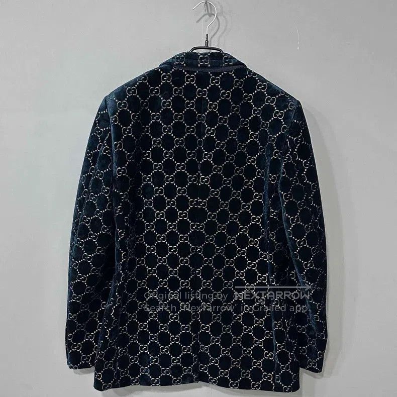 Gucci Gucci Velvet suit jacket with full print of old flowers Size US M / EU 48-50 / 2 - 3 Thumbnail