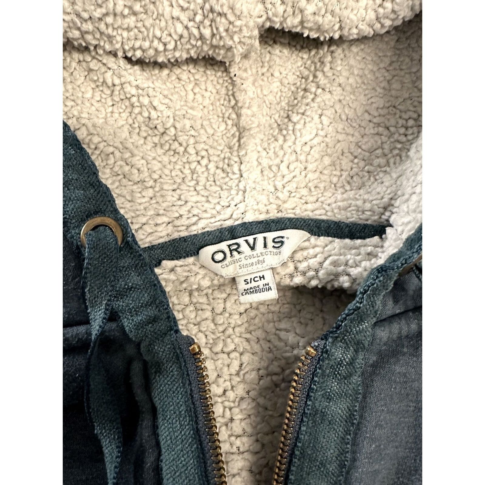 Orvis Orvis Hoodie Women's Small Green Full Zip Sherpa Lined Size S / US 4 / IT 40 - 3 Thumbnail