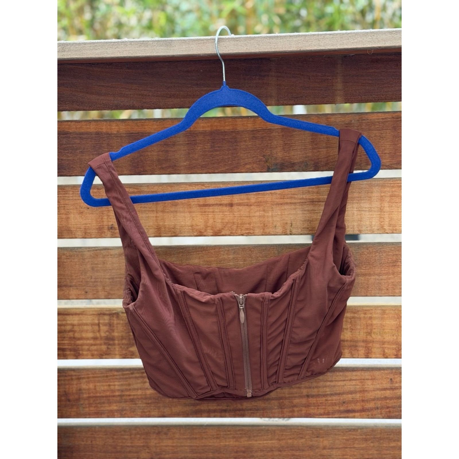 House of CB House of CB London Brown Corset Crop Top Size L Size L / US 10 / IT 46 - 2 Thumbnail