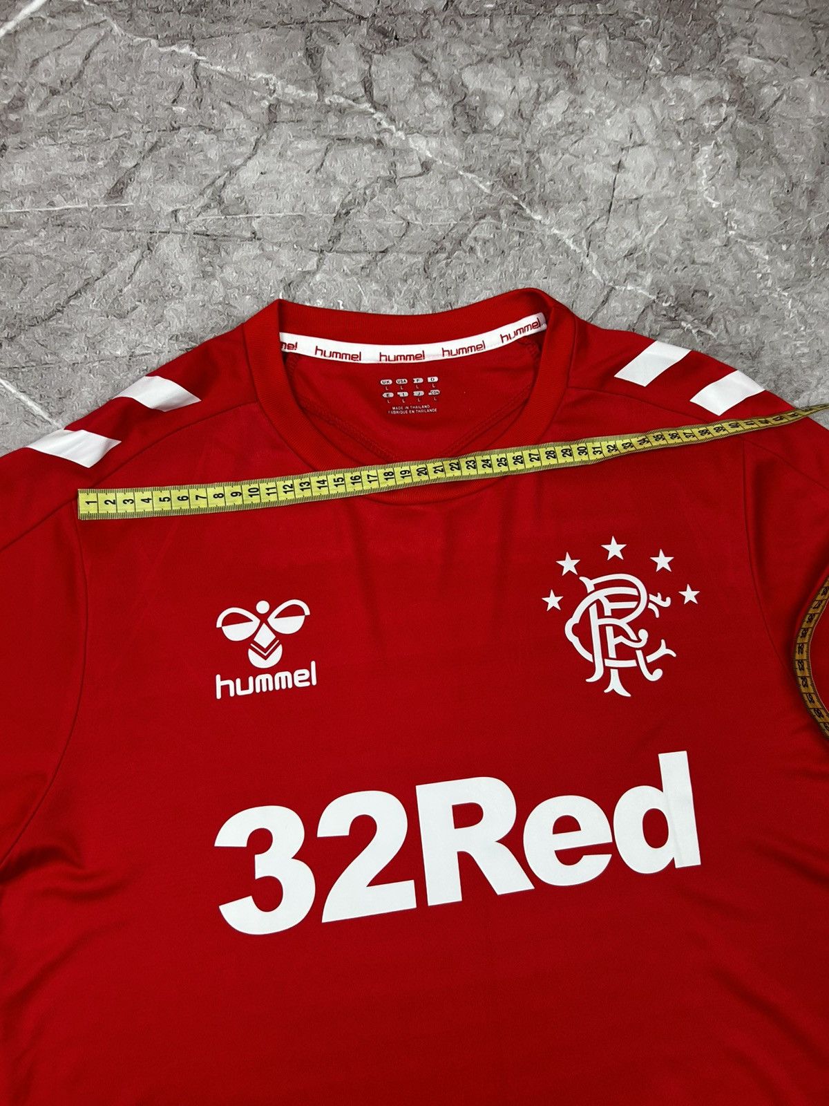 Hummel Hummel Glasgow Rangers 32RED 1 football home jersey Size US L / EU 52-54 / 3 - 11 Thumbnail