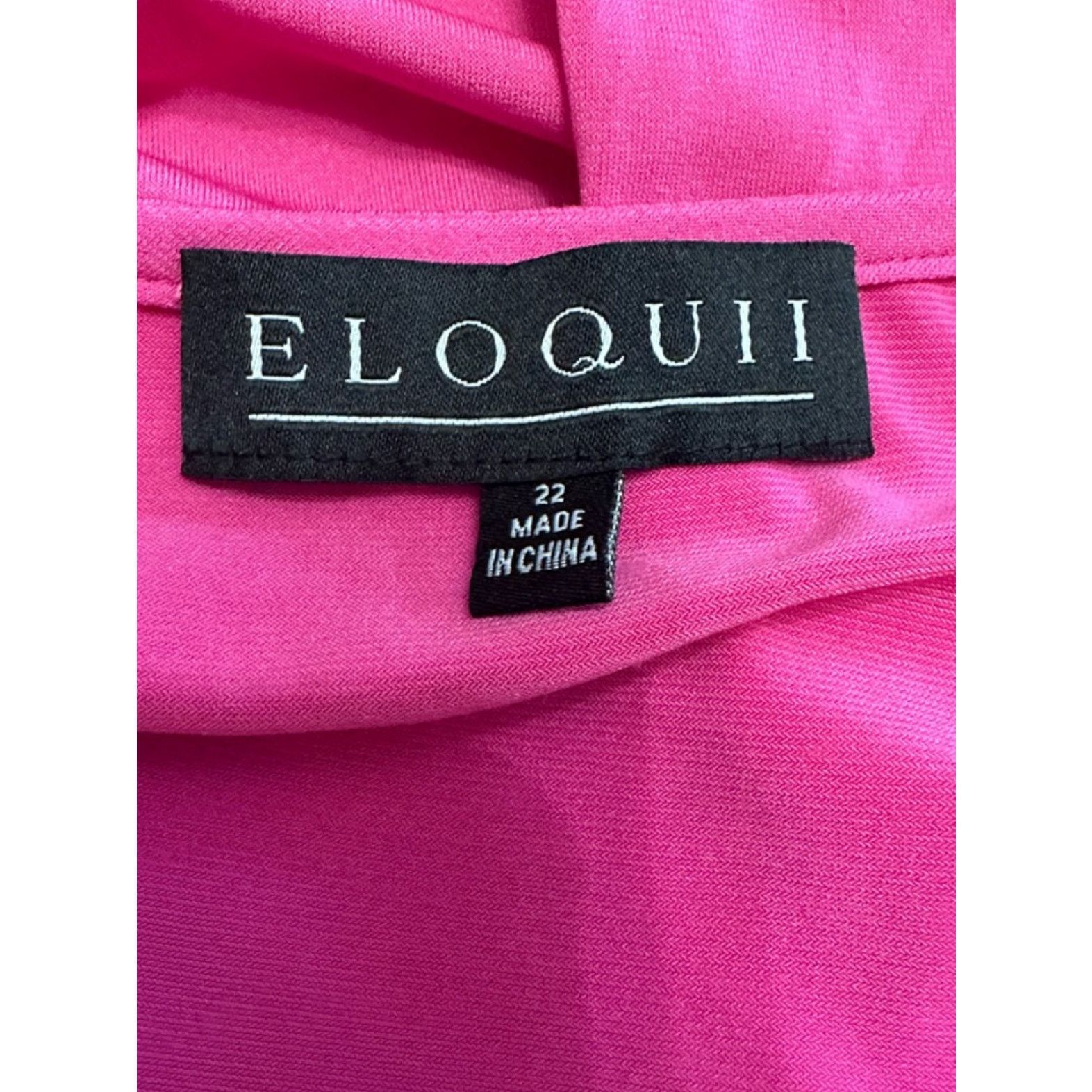 Other Eloquii A-Line Midi Dress V-Neckline Vibrant Pink Women's 22 Size 3XL / US 20-22 - 7 Thumbnail