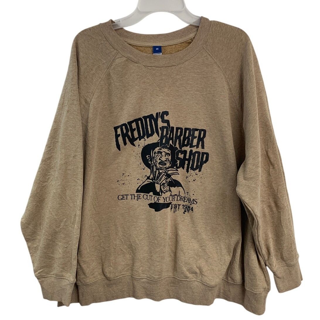 Old Navy Womens Plus Size 3X Freddy Krugers Barber Shop Sweatshirt Size 3XL / US 20-22 - 1 Thumbnail
