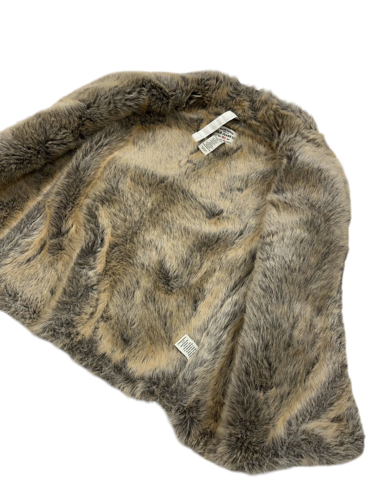 Ralph Lauren × Vintage Vintage Ralph Lauren Multi Pocket Faux Fur Vest Size M / US 6-8 / IT 42-44 - 4 Thumbnail