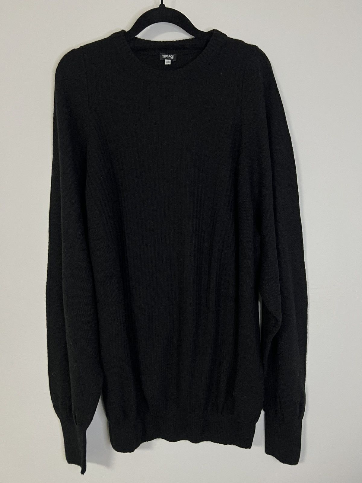 Versace Versace jeans couture black jersey xxl cashmere wool Size US XXL / EU 58 / 5 - 1 Thumbnail