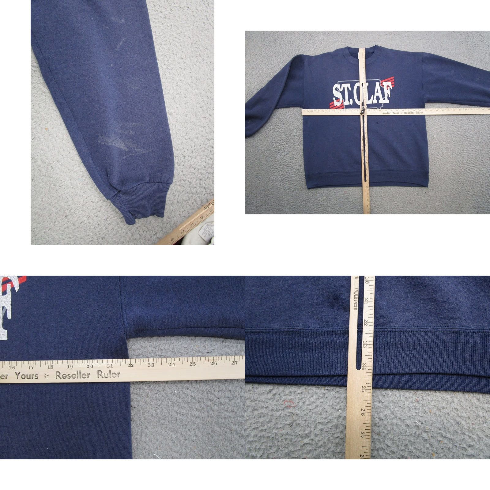 Jerzees Vintage St Olaf College Iowa Pullover Sweatshirt Blue L Men 90s Hoodie Shirt Warmth Read Size US L / EU 52-54 / 3 - 8 Thumbnail