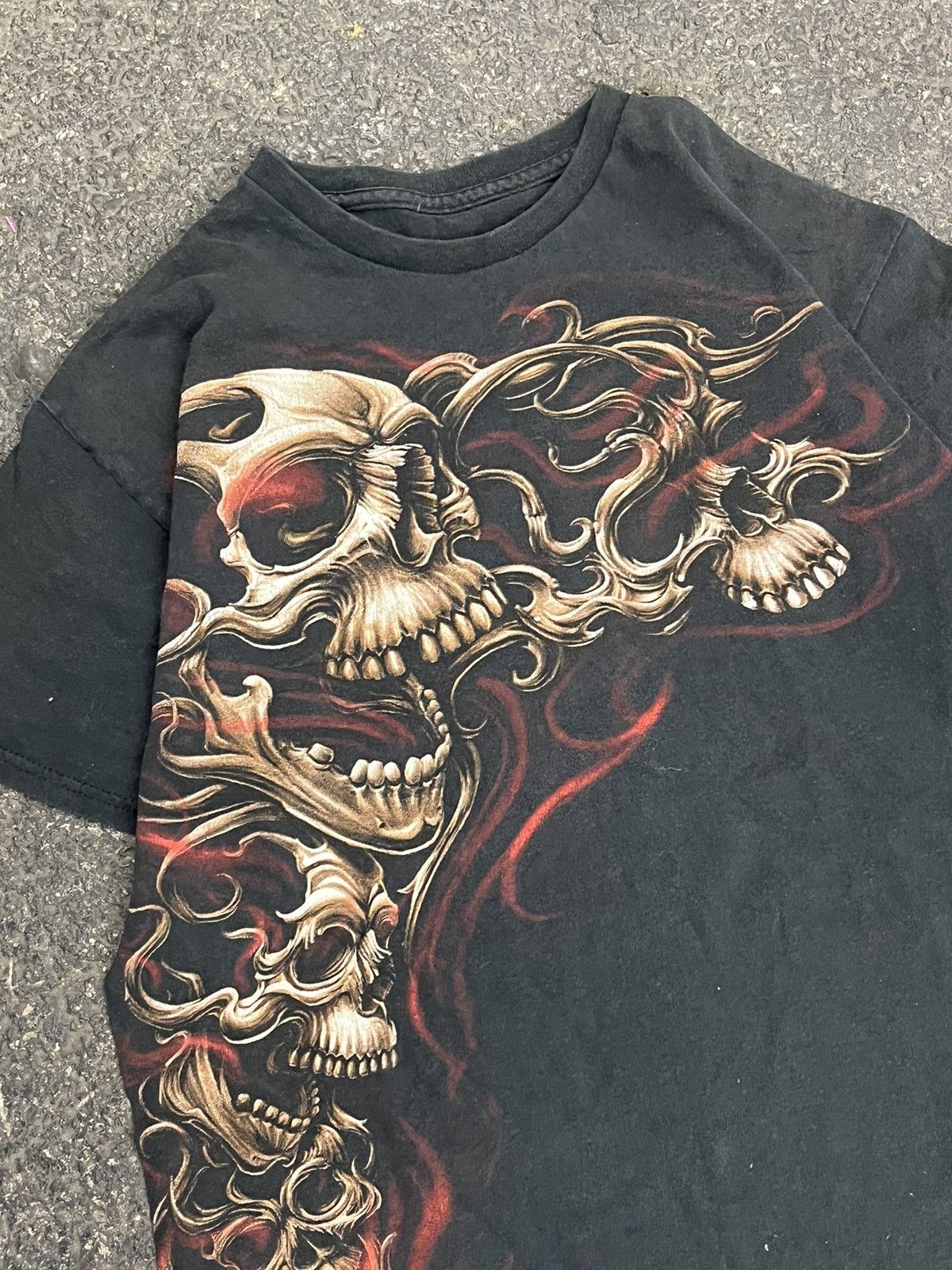 Vintage Grunge skull affliction style shirt hyper rare y2k skater Size US M / EU 48-50 / 2 - 4 Thumbnail