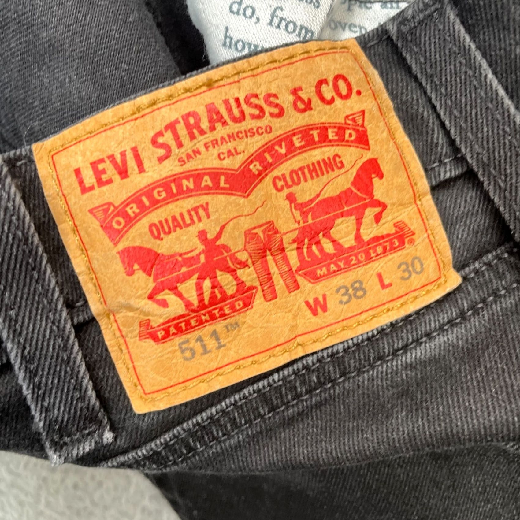 Levi's VINTAGE Levi's 511 Jeans Mens 38x30 Gray Straight Leg Slim Fit Denim Cotton Logo Stretch Size US 36 / EU 52 - 4 Thumbnail