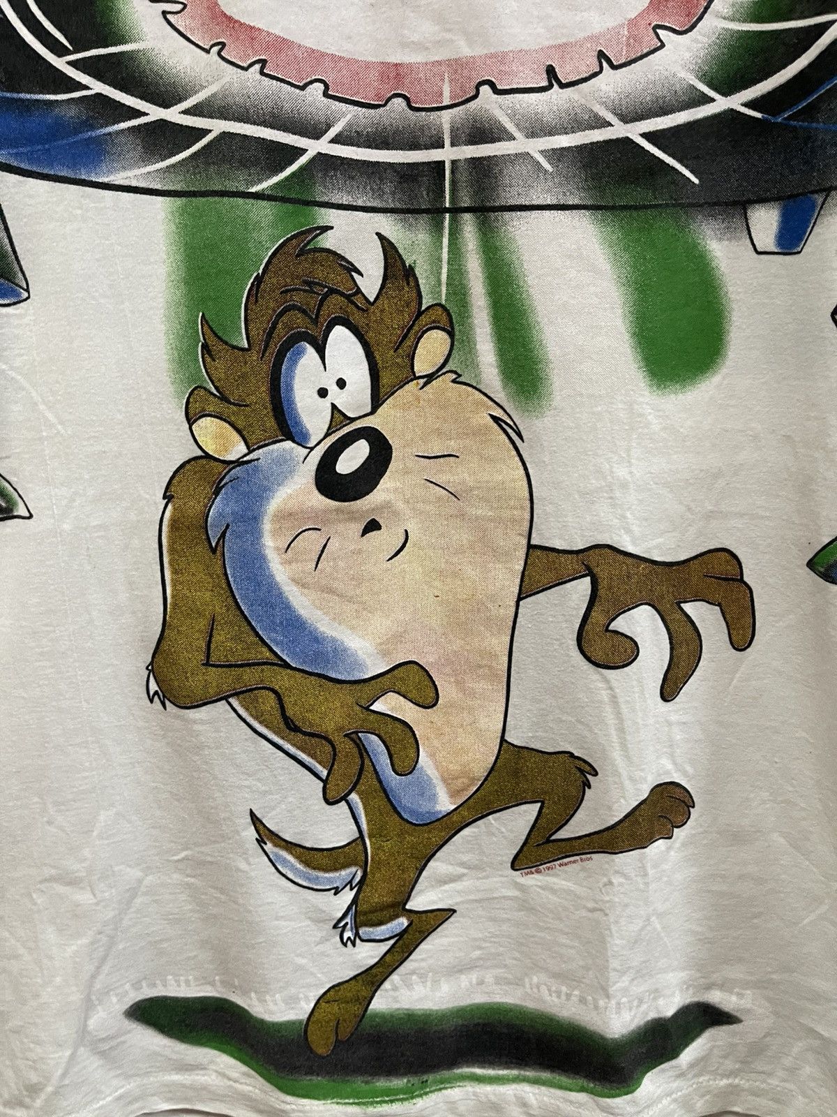Vintage Vintage 90's Looney Tunes Taz Overprint Very Rare🔥🔥🔥 Size US XL / EU 56 / 4 - 2 Thumbnail