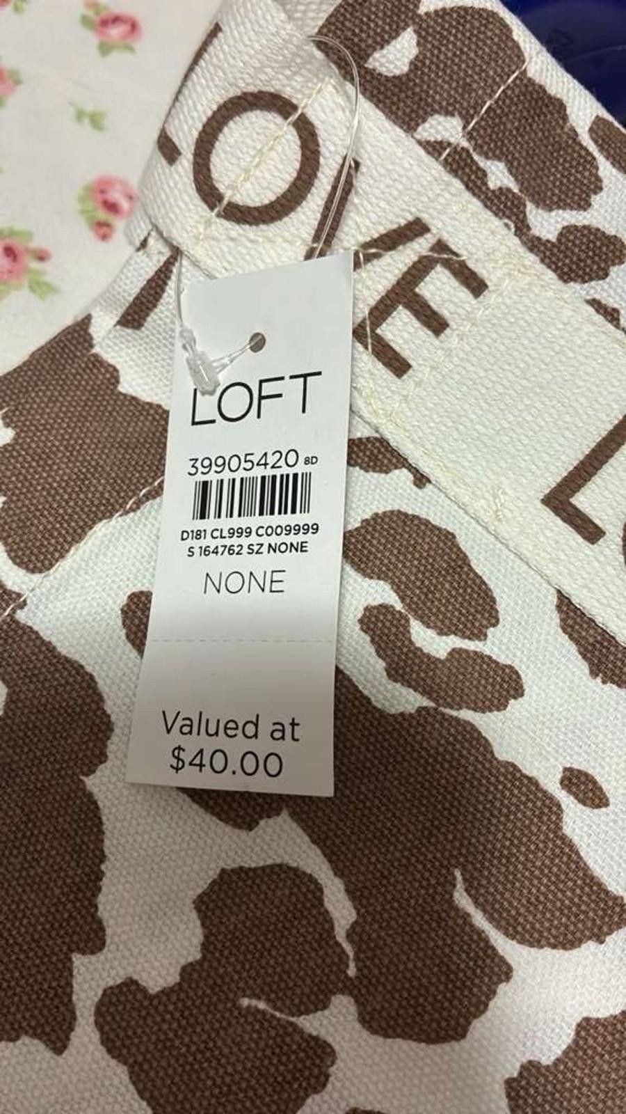 Ann Taylor Ann Taylor Loft Canvas Shopping Tote Bag Brand New Size ONE SIZE - 2 Thumbnail