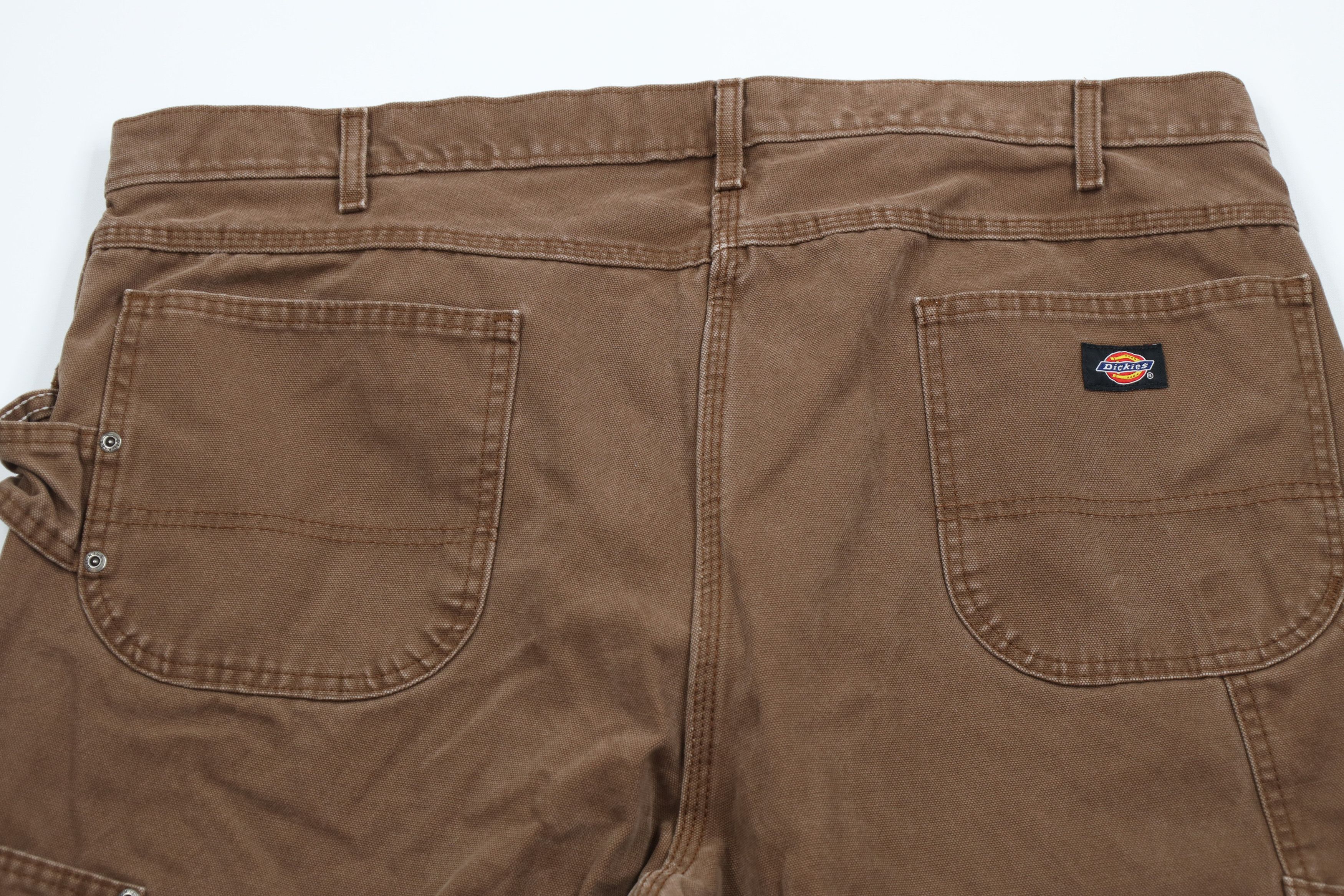 Dickies × Vintage Vintage Dickies Spell Canvas Wide Leg Dungaree Pants Brown Size US 42 / EU 58 - 11 Thumbnail