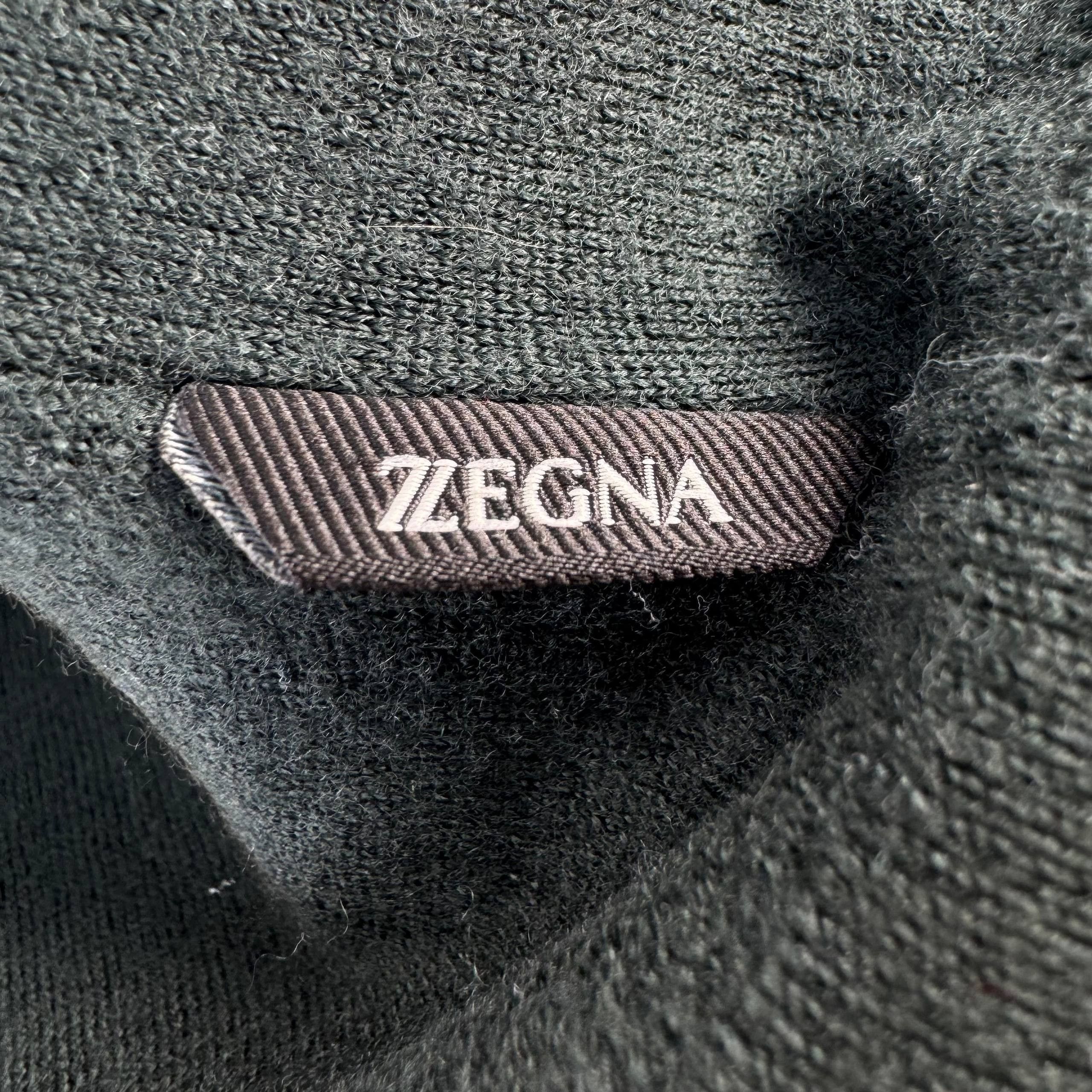 Z Zegna Zegna Wool Crew Neck Sweater Dark Green Mens Size XL Size US XL / EU 56 / 4 - 4 Thumbnail