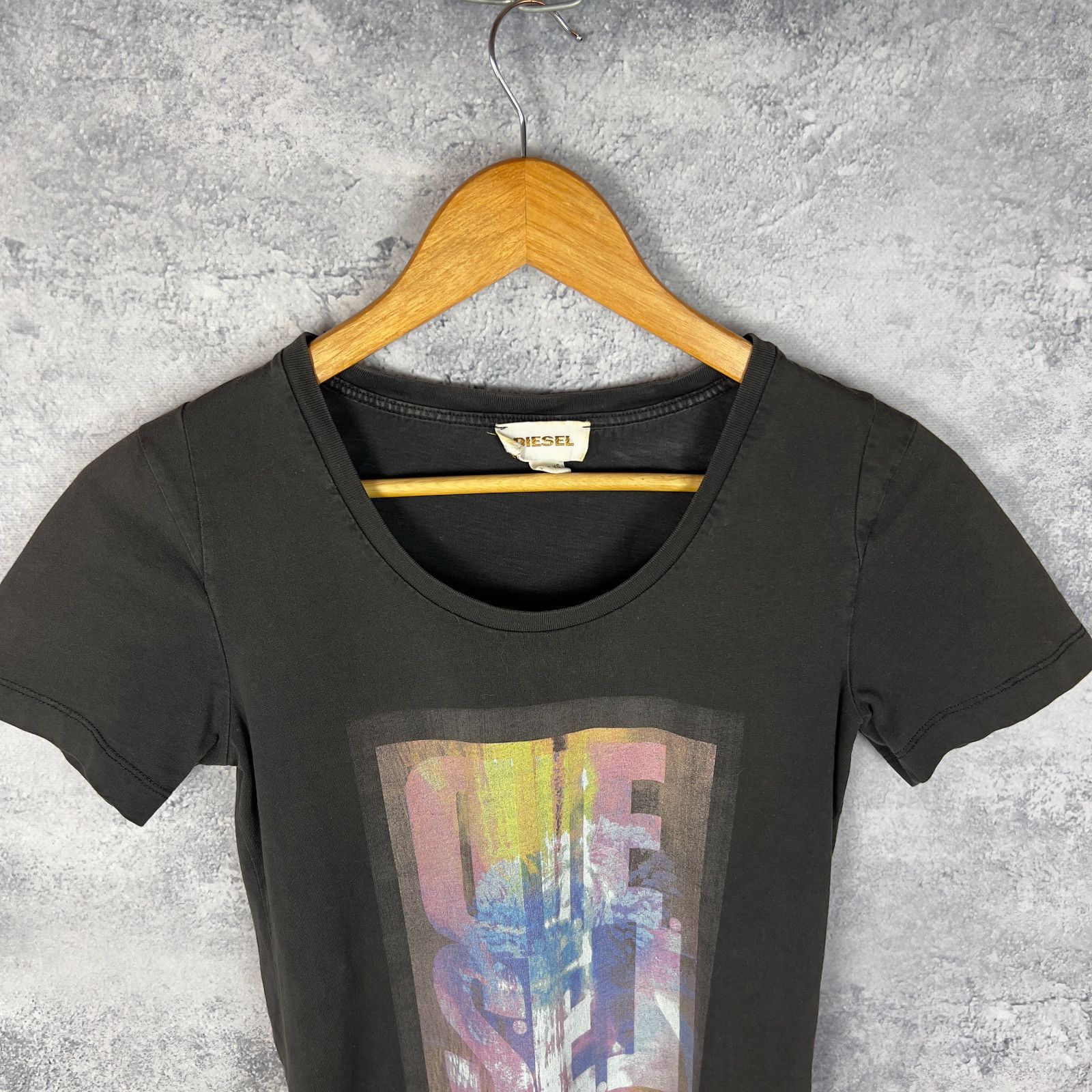 Diesel Diesel Women's Tee Size XS Black Cotton Short Sleeve ` Size XS / US 0-2 / IT 36-38 - 2 Thumbnail