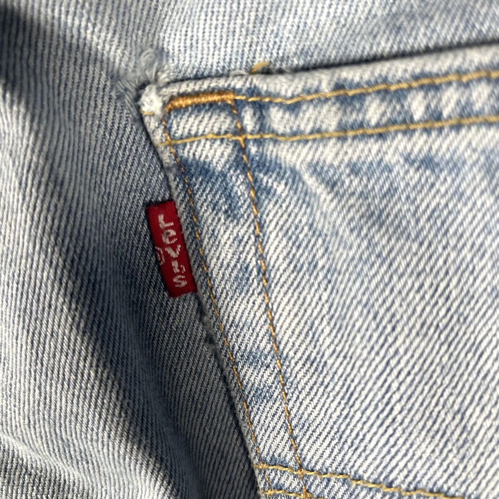 Levi's Levi's 505 Jeans Mens 41x30 Light Wash Blue Straight Regular Fit Denim Jeans Size US 42 / EU 58 - 5 Thumbnail