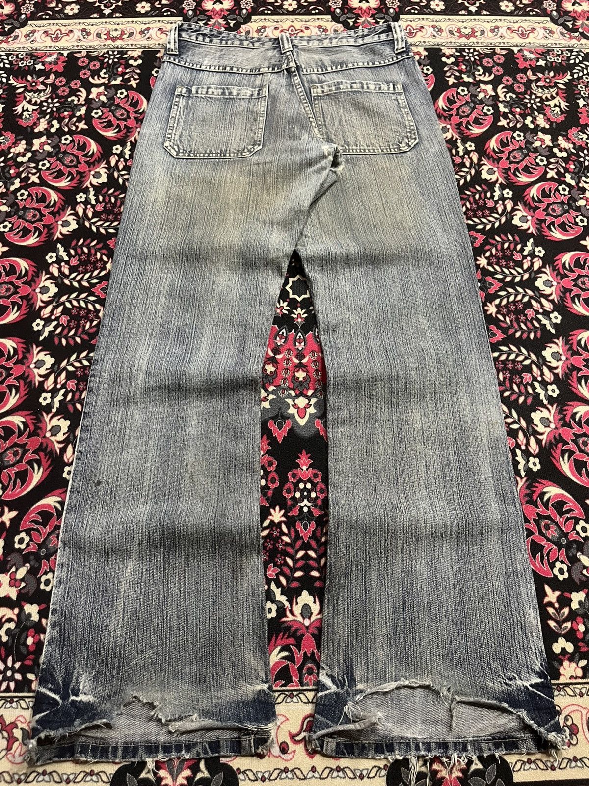 Japanese Brand × Tornado Mart × semanticdesign ⚡️Flare⚡️Vintage Semantic Design Ash Grey Distressed Jeans Size US 32 / EU 48 - 2 Thumbnail