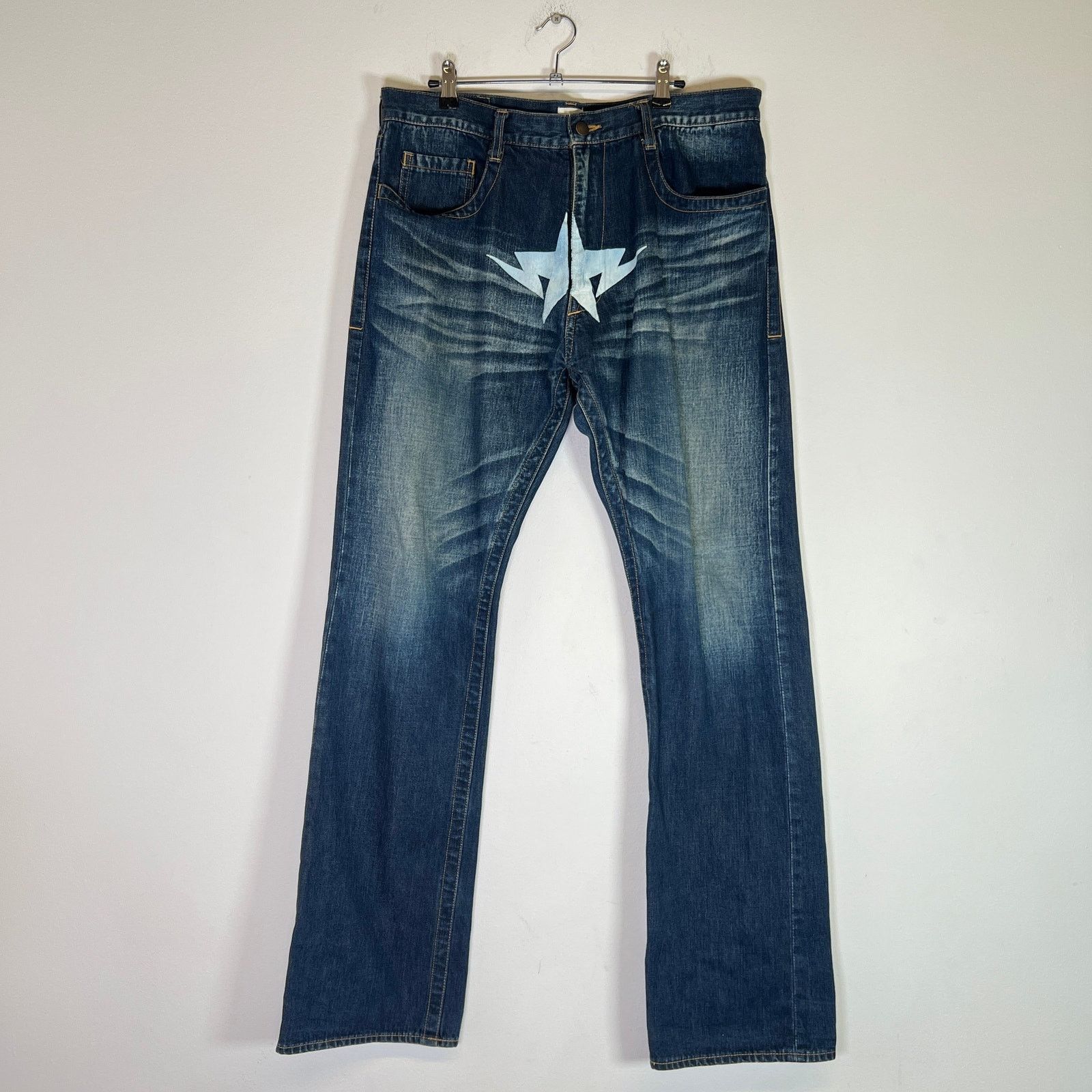 Bape BAPE STA Pattern Indigo Loose Fit Denim Jeans/Pants | Grailed