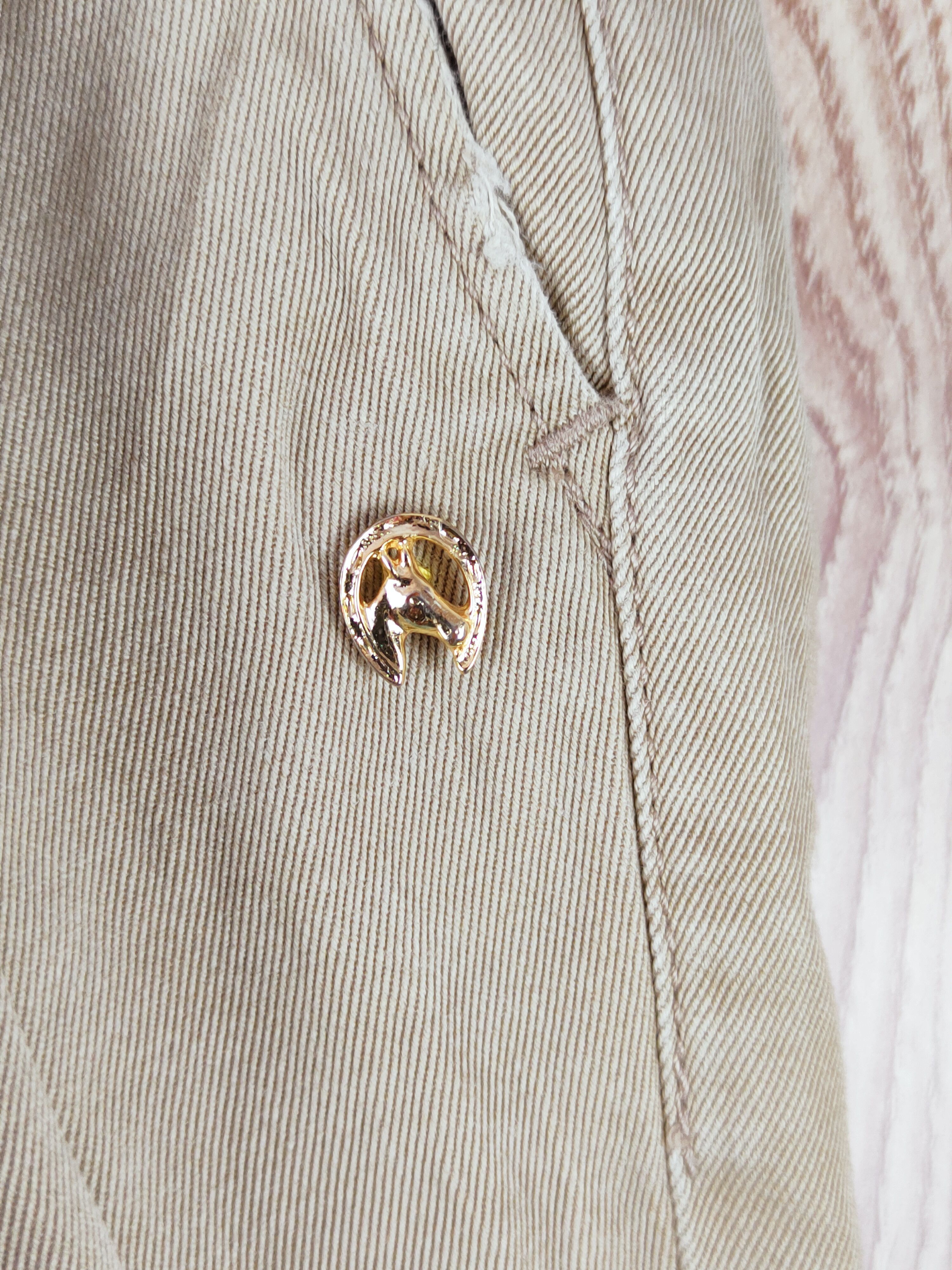 Japanese Brand Muveil Beige buckle back Multipocket Casual Pants #W595 Size 30" / US 8 / IT 44 - 6 Thumbnail