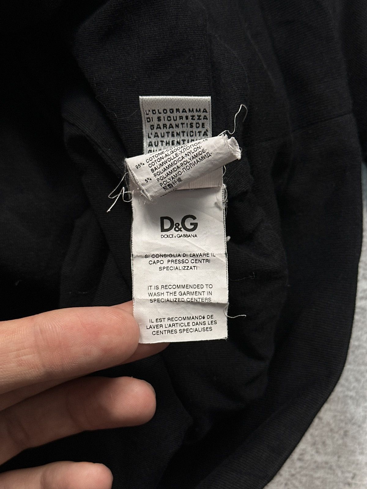 Vintage Y2K Archive Dolce & Gabbana Sport Striped Zip Hoodie