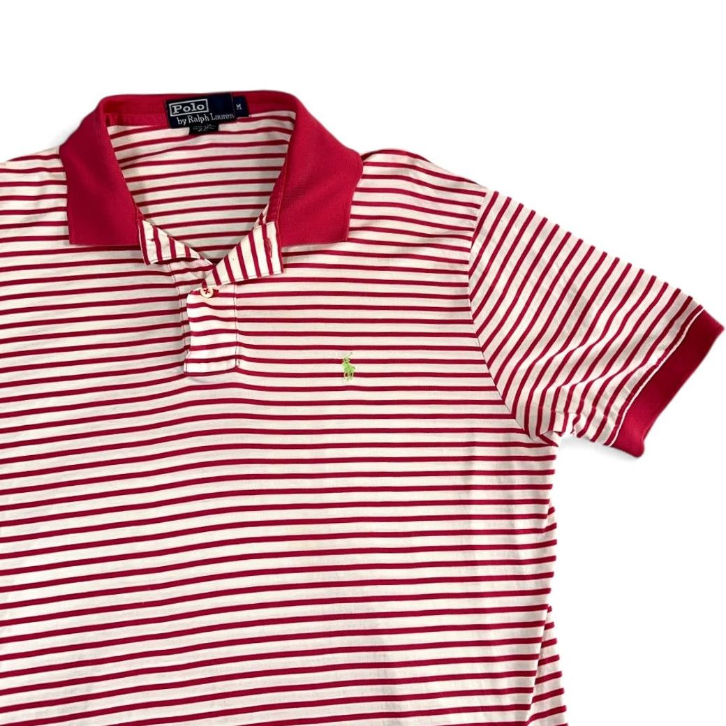 Polo Ralph Lauren VINTAGE Polo Ralph Lauren Shirt Adult MEDIUM Pink White Stripe Pony 90s Size US M / EU 48-50 / 2 - 2 Thumbnail