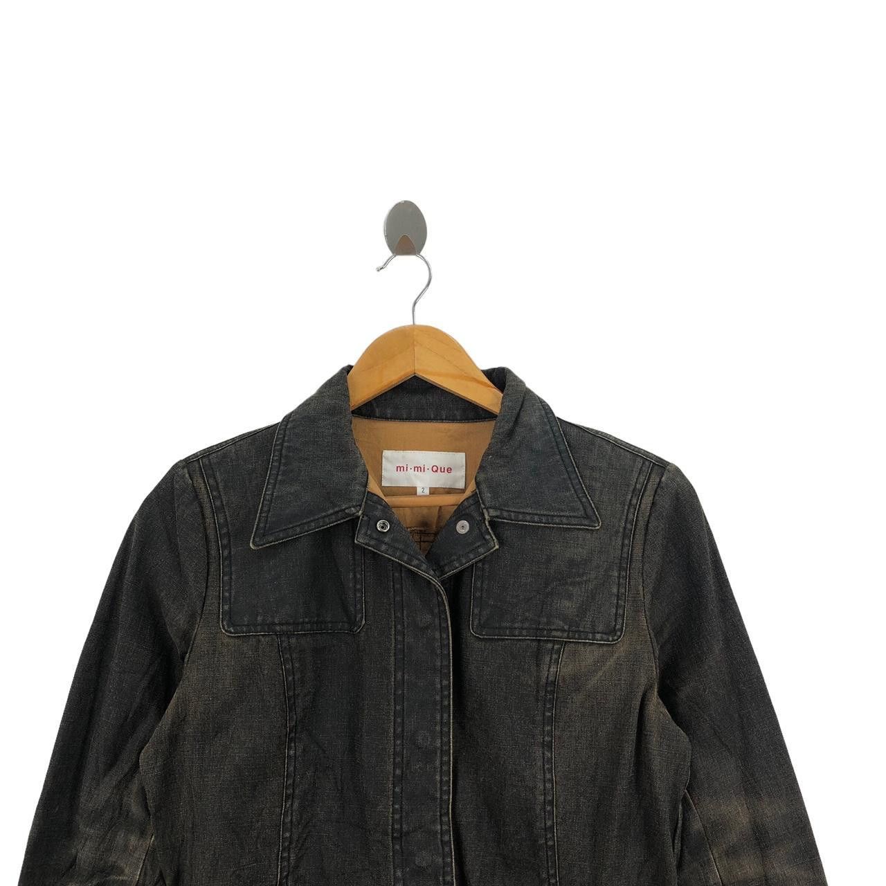 Japanese Brand MI.MI.QUE Japanese Brand Belt Style Black Denim Jeans Coat Size M / US 6-8 / IT 42-44 - 3 Thumbnail