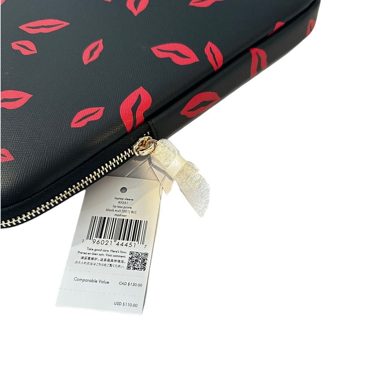 Kate Spade Kate Spade Lip Toss Universal Laptop Padded Case Sleeve 15" Size ONE SIZE - 6 Thumbnail