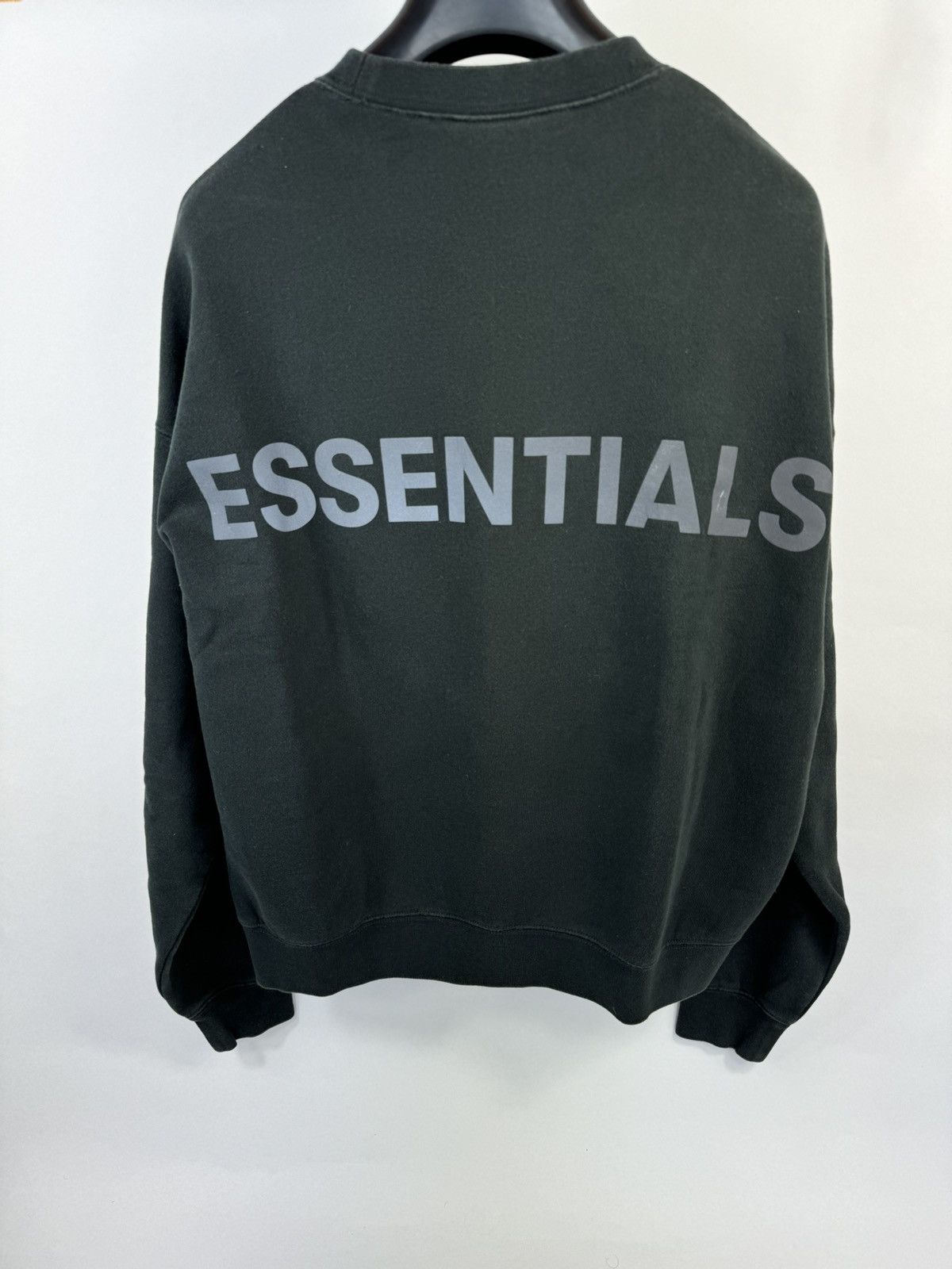 image of Essentials x Fear Of God Logo Print Jumper in Black, Men's (Size Small)