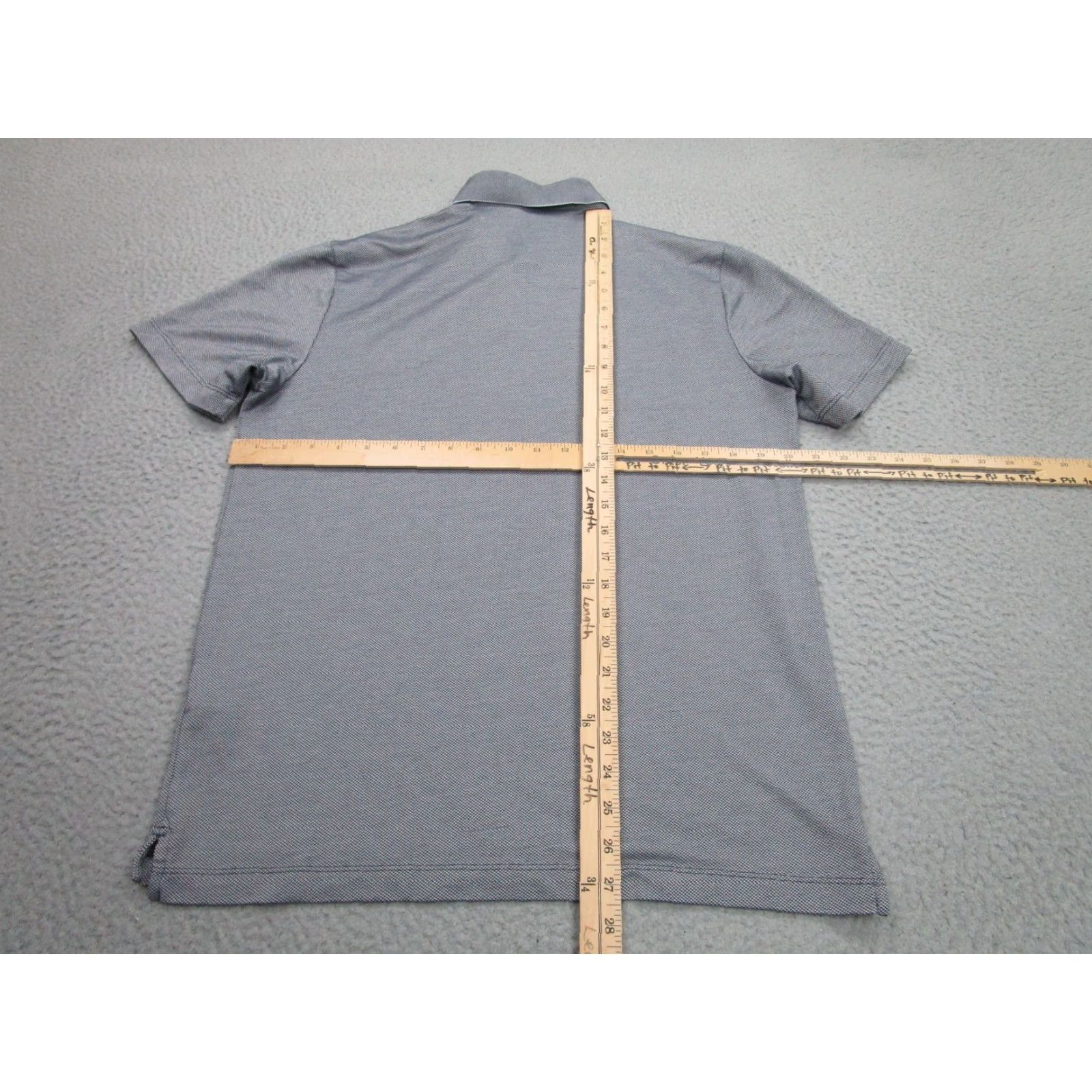 Theory Theory Polo Shirt Mens Large Gray Micro Jacquard Knit Golf Size US L / EU 52-54 / 3 - 6 Thumbnail