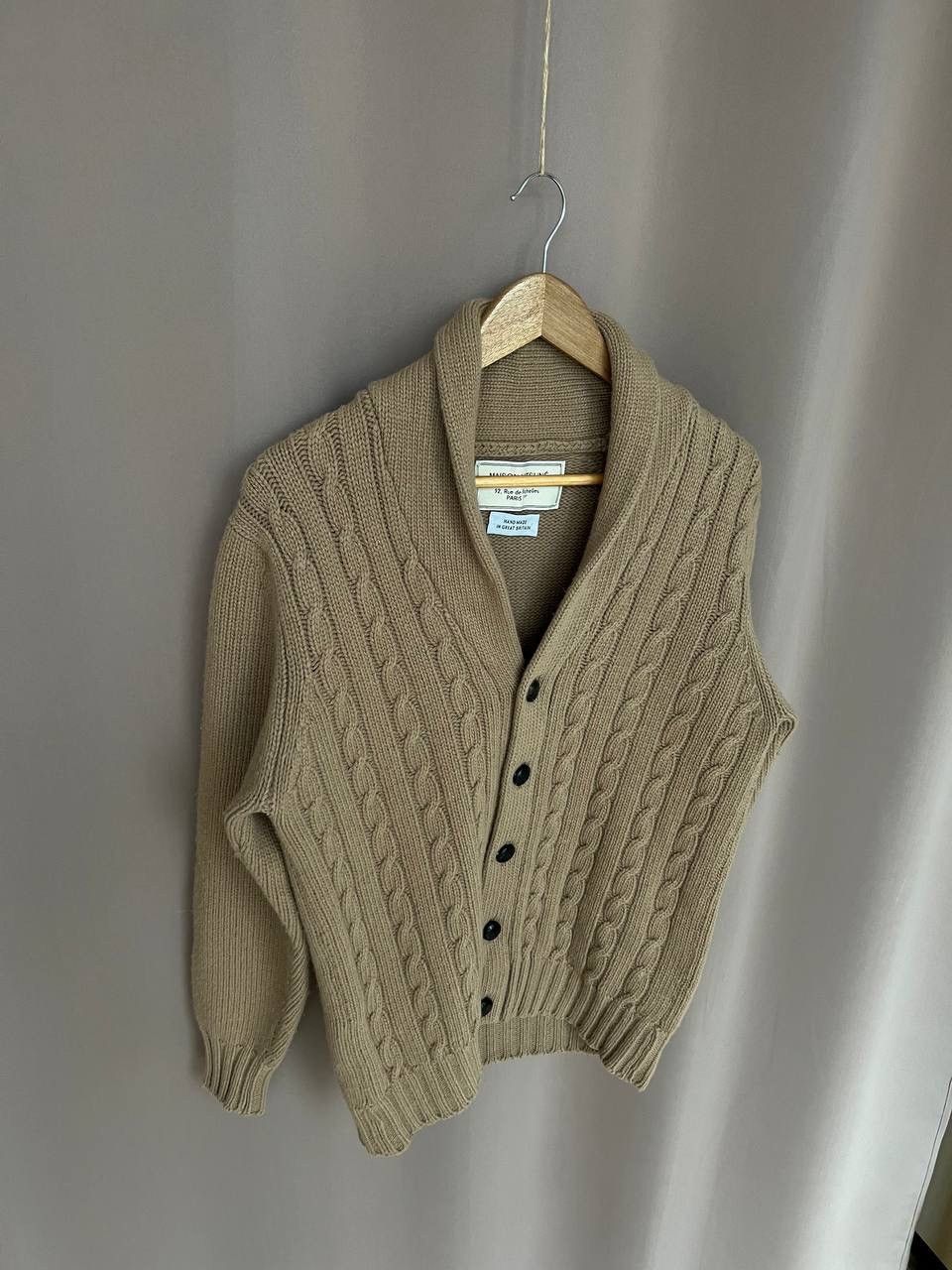 Maison Kitsune Maison Kitsune Cable Knit Wool Cardigan Size M Made in GB Size US M / EU 48-50 / 2 - 5 Thumbnail