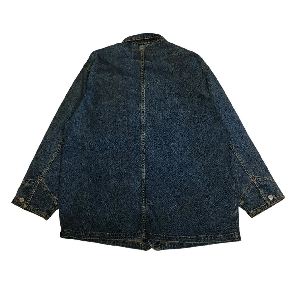 Japanese Brand 🔥VINTAGE DENIM CHORE JACKET UNIQLO JAPAN ISSEY MIYAKE Size US M / EU 48-50 / 2 - 2 Thumbnail