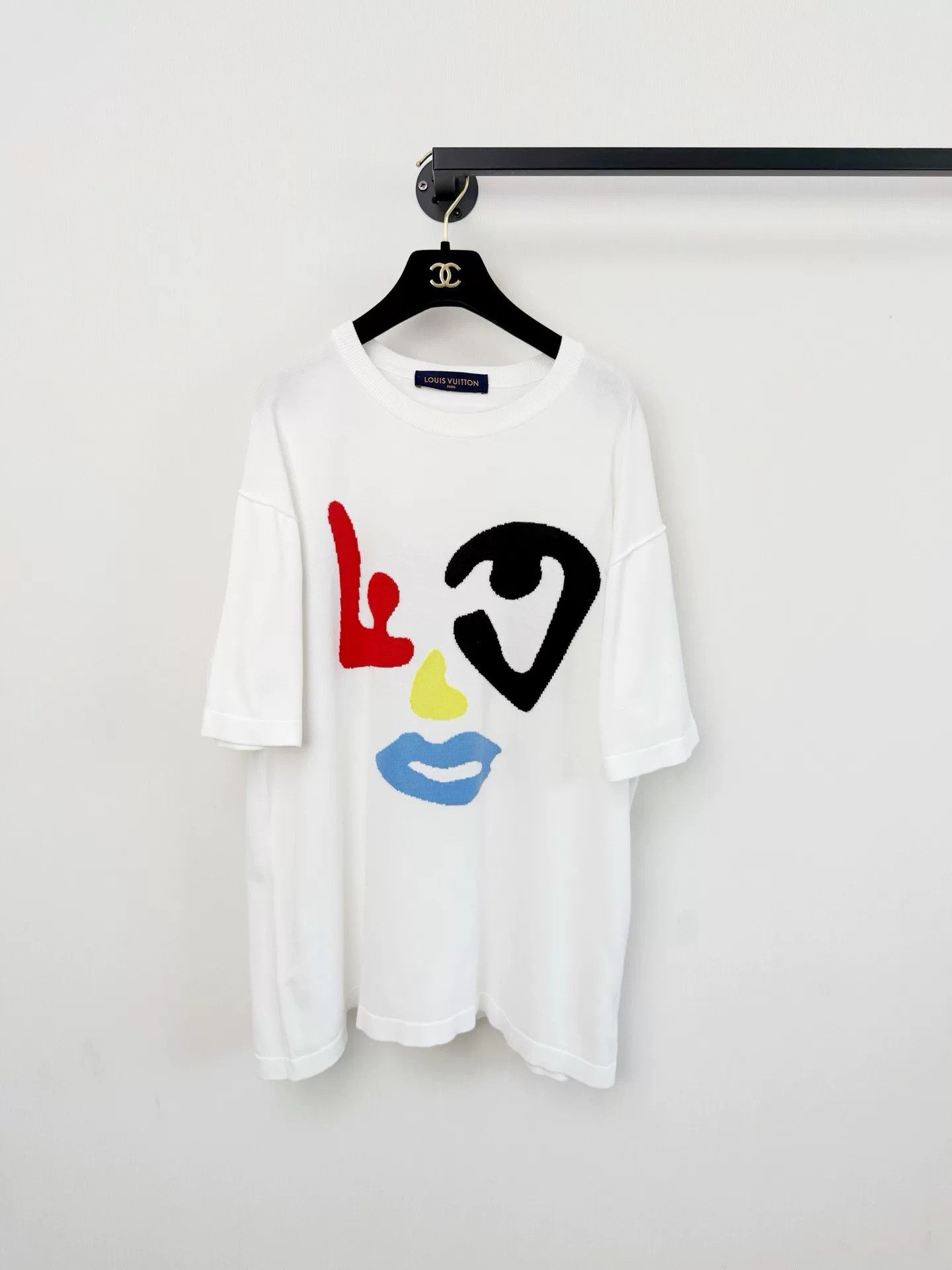 Louis Vuitton White Graphic Knit T-shirt