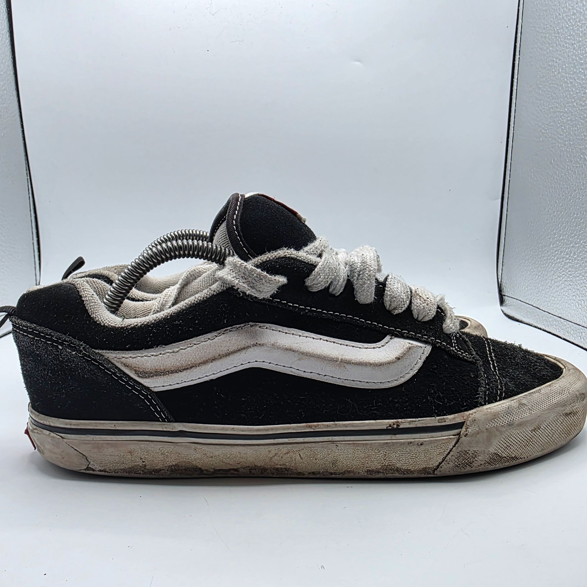 Vans Vans Knu Skool Mens Size 9.5 Black White Suede Chunky Skate Size US 9.5 / EU 42-43 - 11 Thumbnail