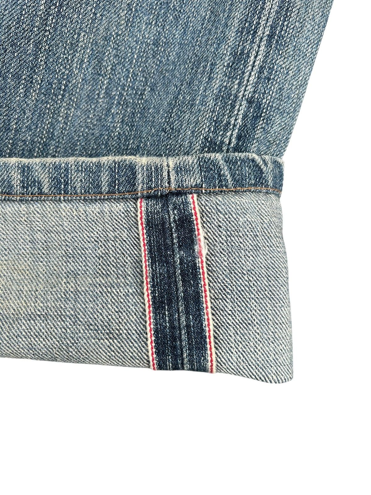Kapital Thrashed Vintage Edwin 505ZX Selvedge Dirty Denim Jeans Size US 32 / EU 48 - 2 Thumbnail