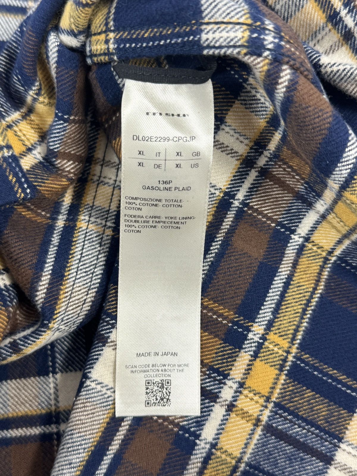 Rick Owens Drkshdw CHECKED COTTON FLANNEL OVERSHIRT Size US XL / EU 56 / 4 - 6 Thumbnail