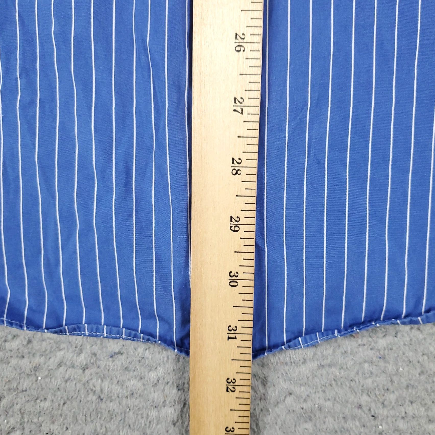 Ralph Lauren Ralph Lauren Dress Shirt Mens 16 Blue Striped Long Sleeve Button Up Regular Fit Size 42R - 7 Thumbnail