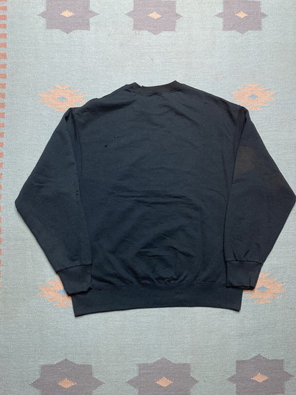 Vintage 80s sweatshirt blank black grunge goth faded distressed XL Size US XL / EU 56 / 4 - 2 Thumbnail