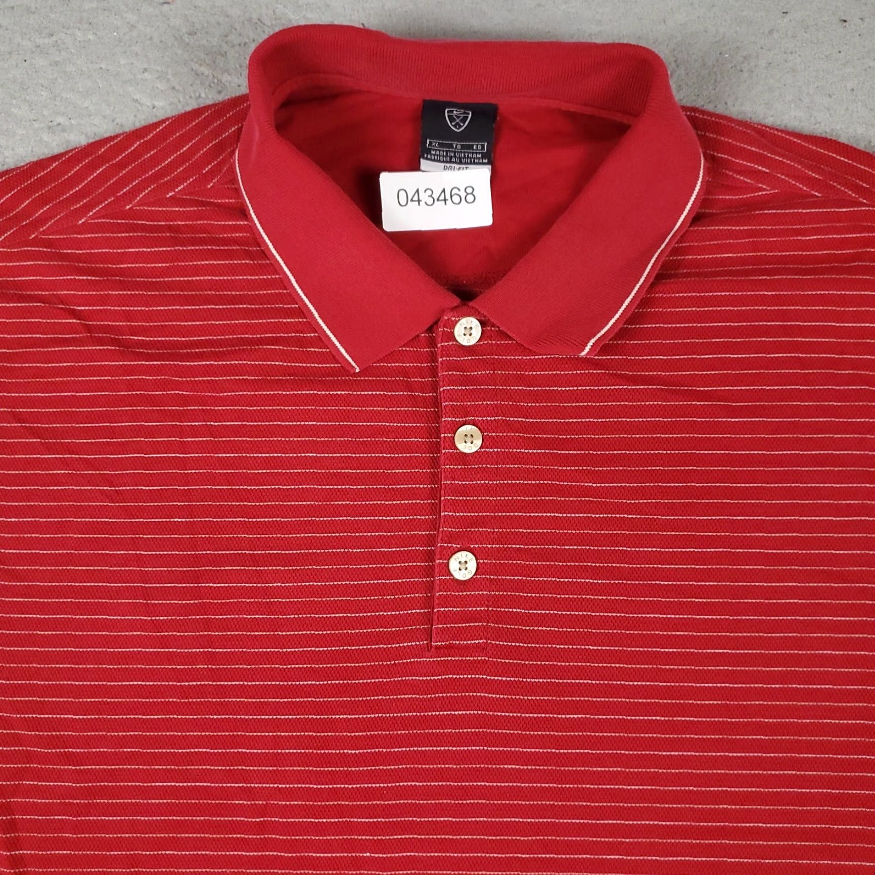 Nike Nike Polo Shirt Mens XL Red Striped Cotton Short Sleeve Polo Shirt Men Red Nike Golf Casual Knit Cotton Striped Short Sleeve Sizing XL Size US XL / EU 56 / 4 - 2 Thumbnail
