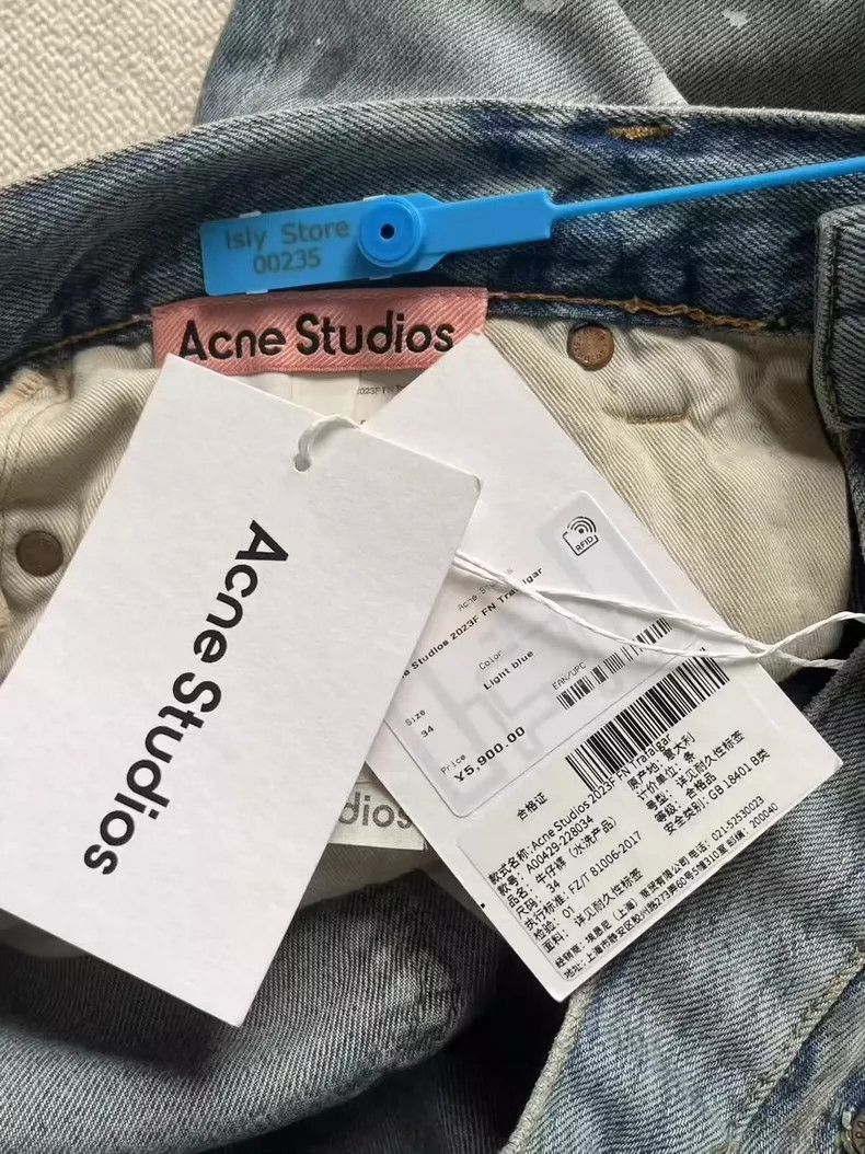 Acne Studios acne studios Loose-fitting distressed jeans made of mud-dy Size US 34 / EU 50 - 4 Thumbnail