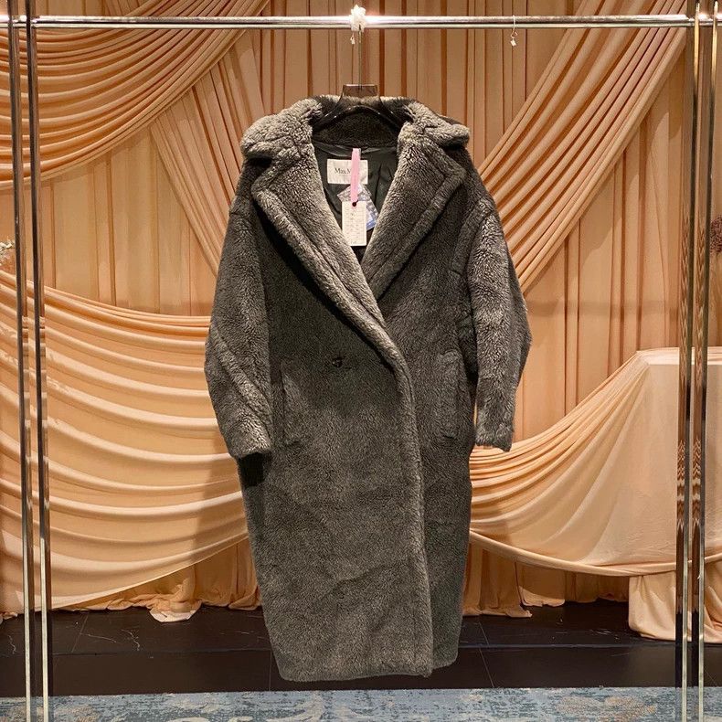 Max Mara Max Mara Hot Grey Long Teddy Coat Size S / US 4 / IT 40 - 1 Thumbnail