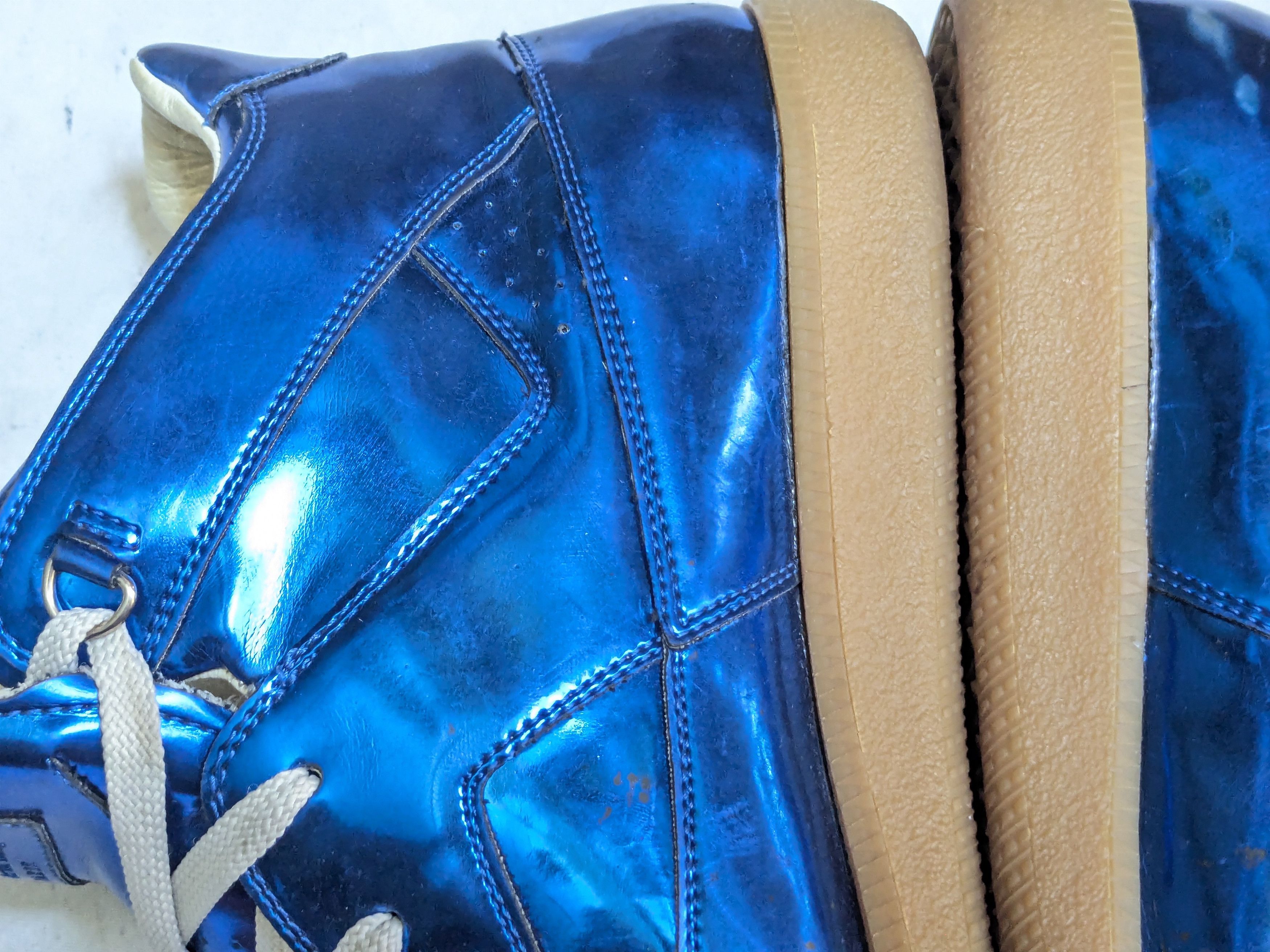 Maison Margiela Maison Margiela High Top Sneakers Blue 12 45 Leather Size US 12 / EU 45 - 17 Thumbnail