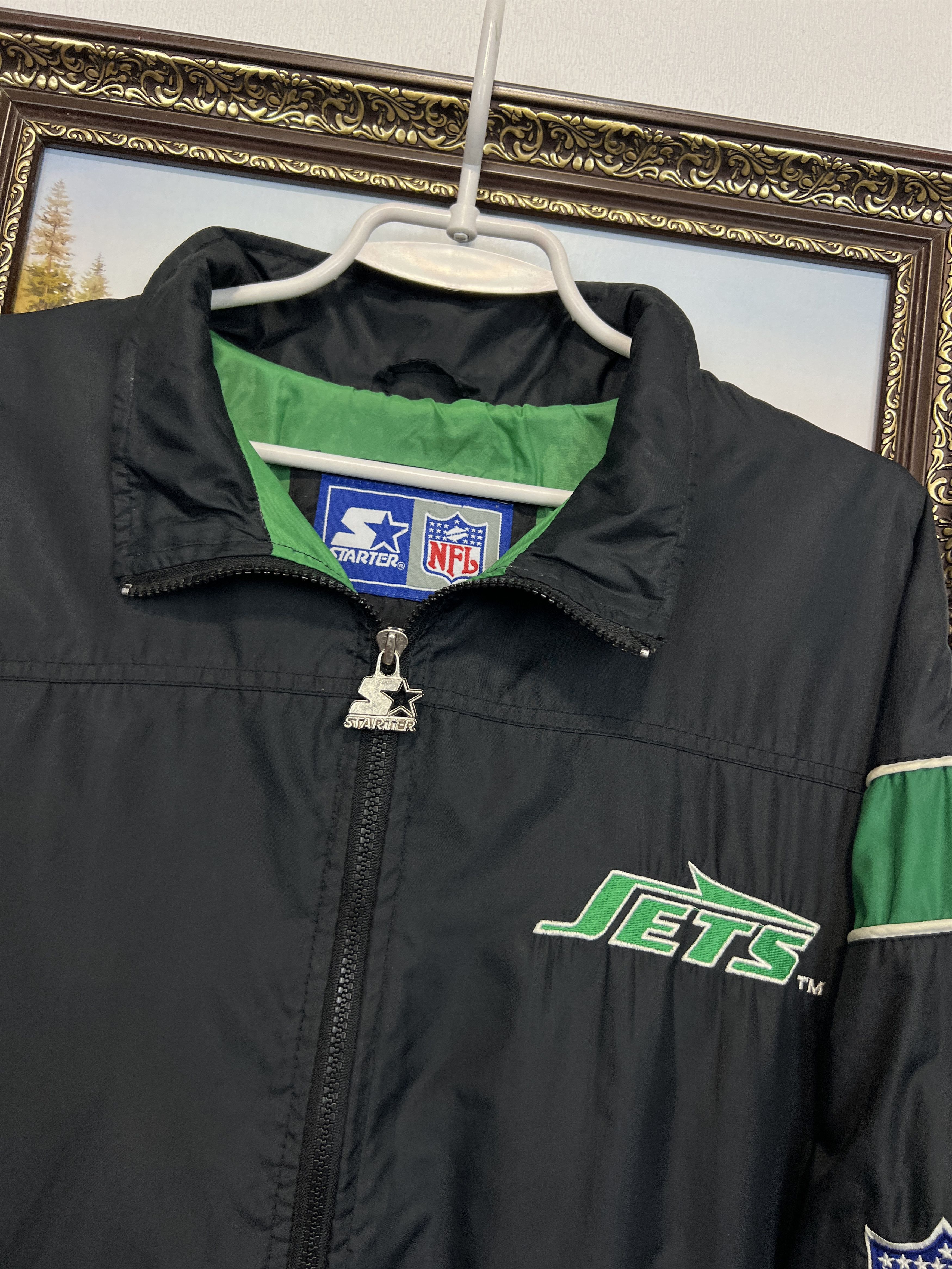Starter Vintage 90's New York Jets Jacket NFL Track Top Zip Rare Size US L / EU 52-54 / 3 - 3 Thumbnail