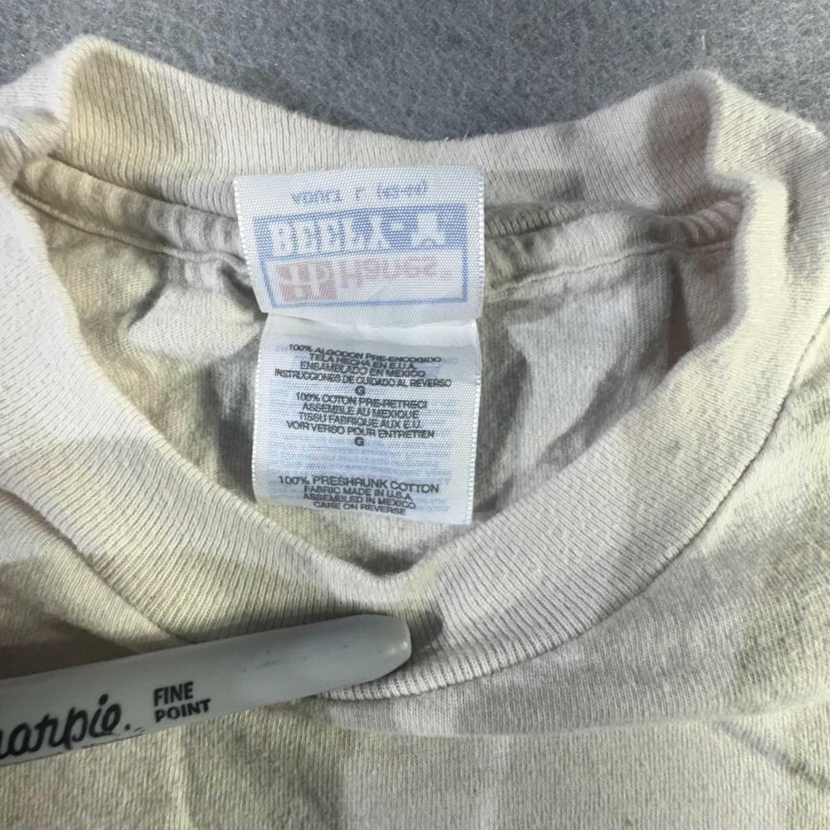Hanes VINTAGE Arizona T-Shirt Men Large Beige Graphic 90s Southwestern Desert Cowboy Crew Neck Size US L / EU 52-54 / 3 - 6 Thumbnail