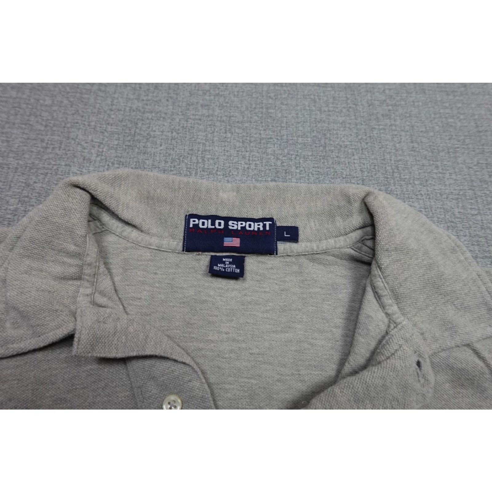 Polo Ralph Lauren VINTAGE Polo Sport Ralph Lauren Polo Men L Gray Long Sleeve Pocket Flags Shirt Size US L / EU 52-54 / 3 - 2 Thumbnail
